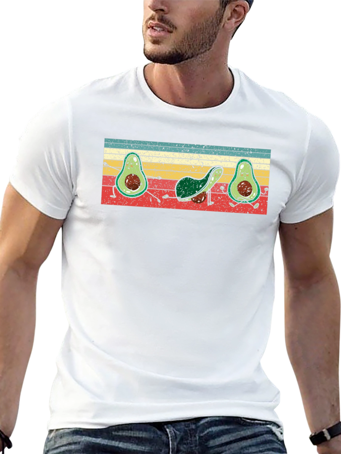 Retro Avocado Yoga T-Shirt