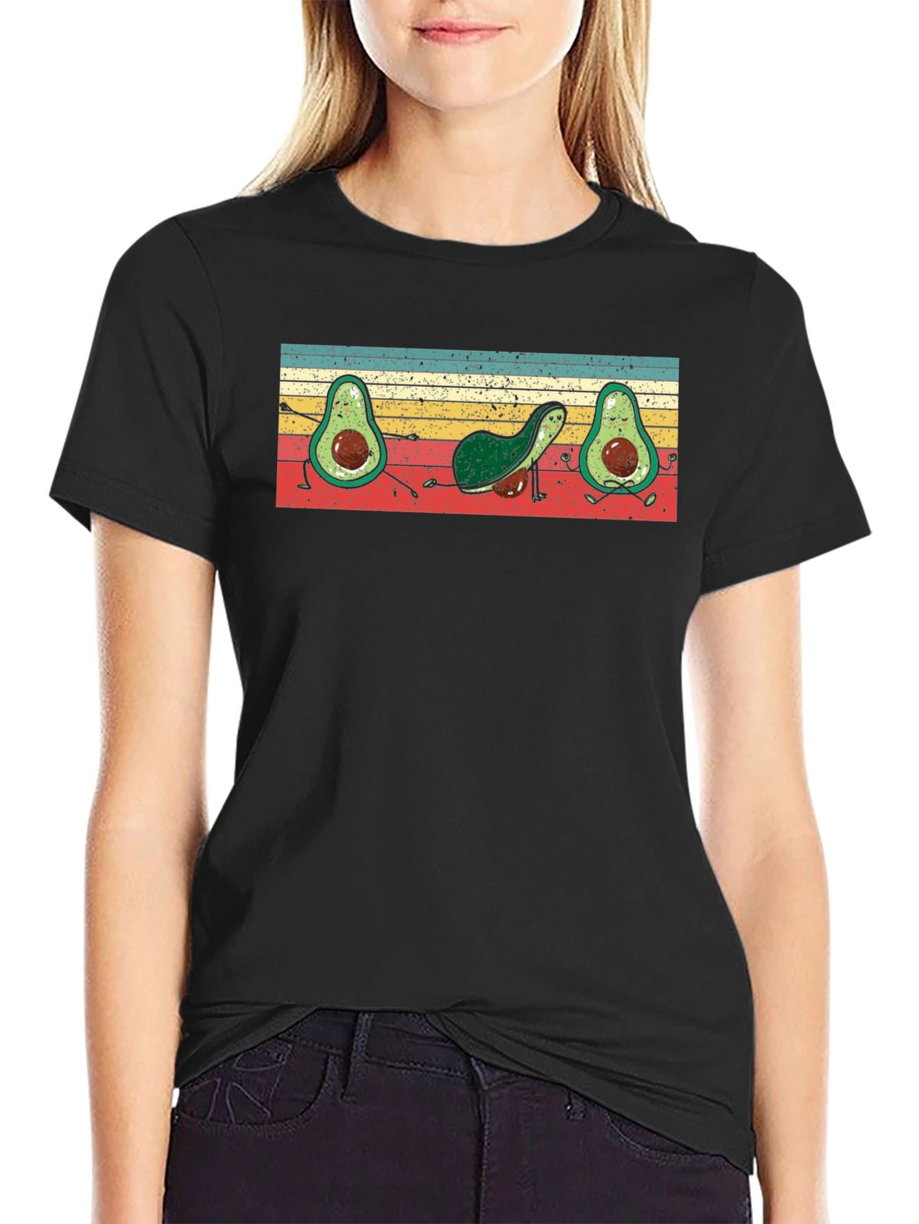 Retro Avocado Yoga T-Shirt