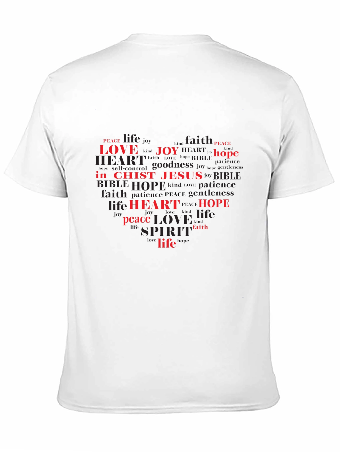 Faith-Based Heart Word Art T-Shirt