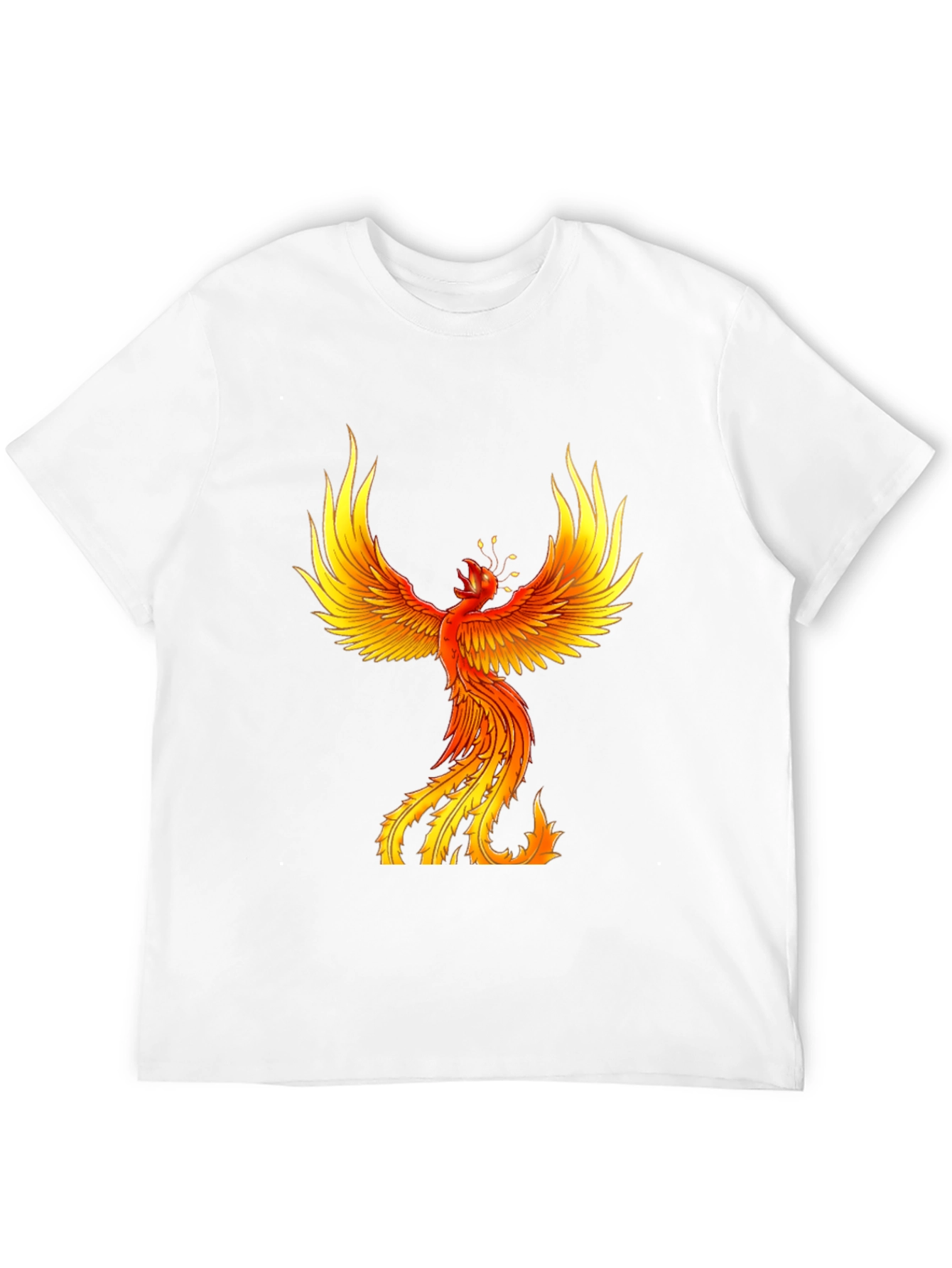 Fiery Phoenix Graphic Tee - Bold Black
