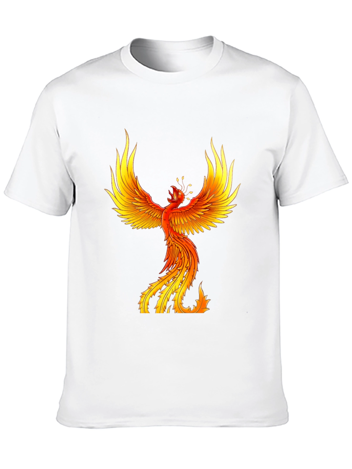 Fiery Phoenix Graphic Tee - Bold Black
