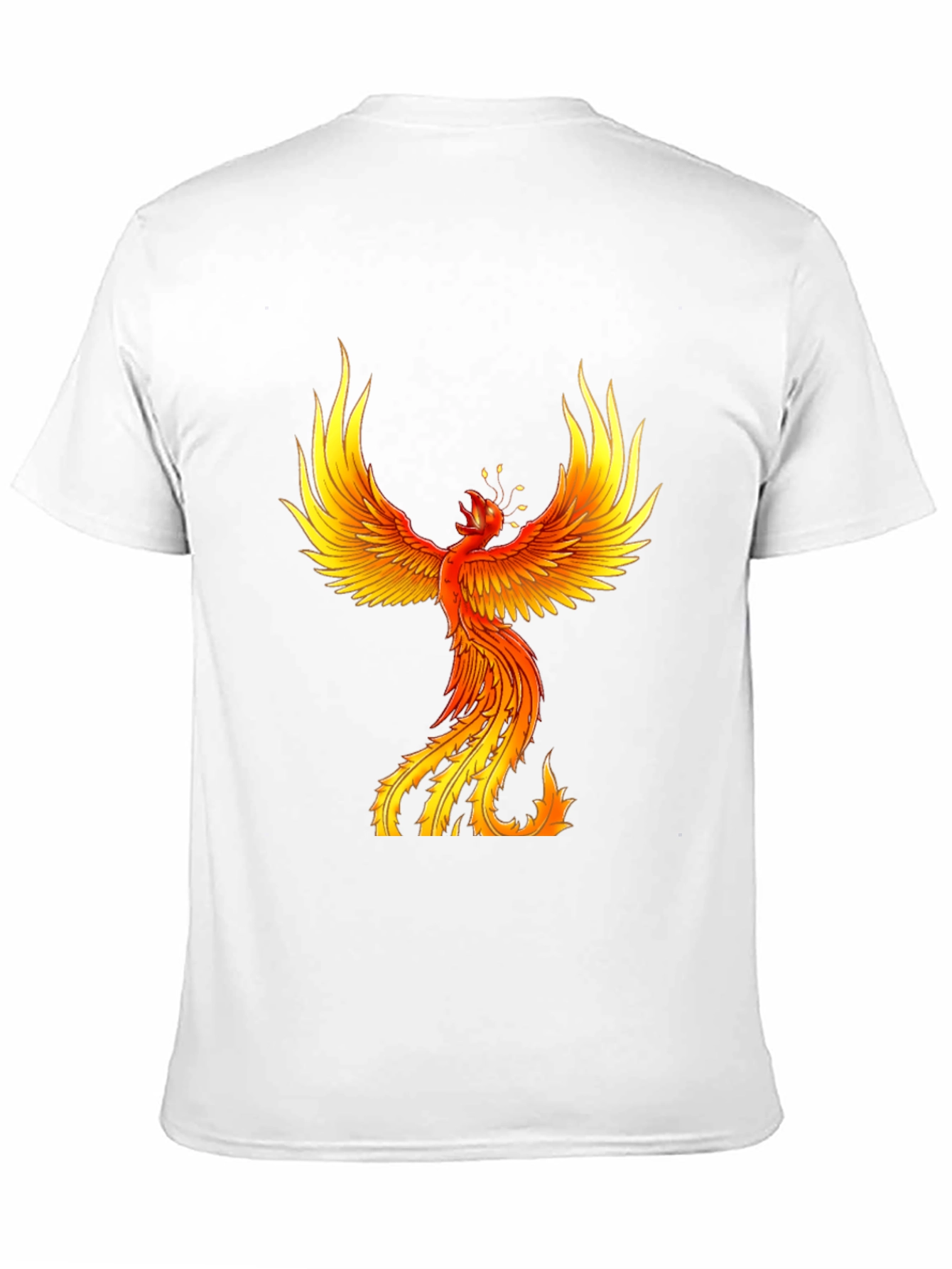 Fiery Phoenix Graphic Tee - Bold Black