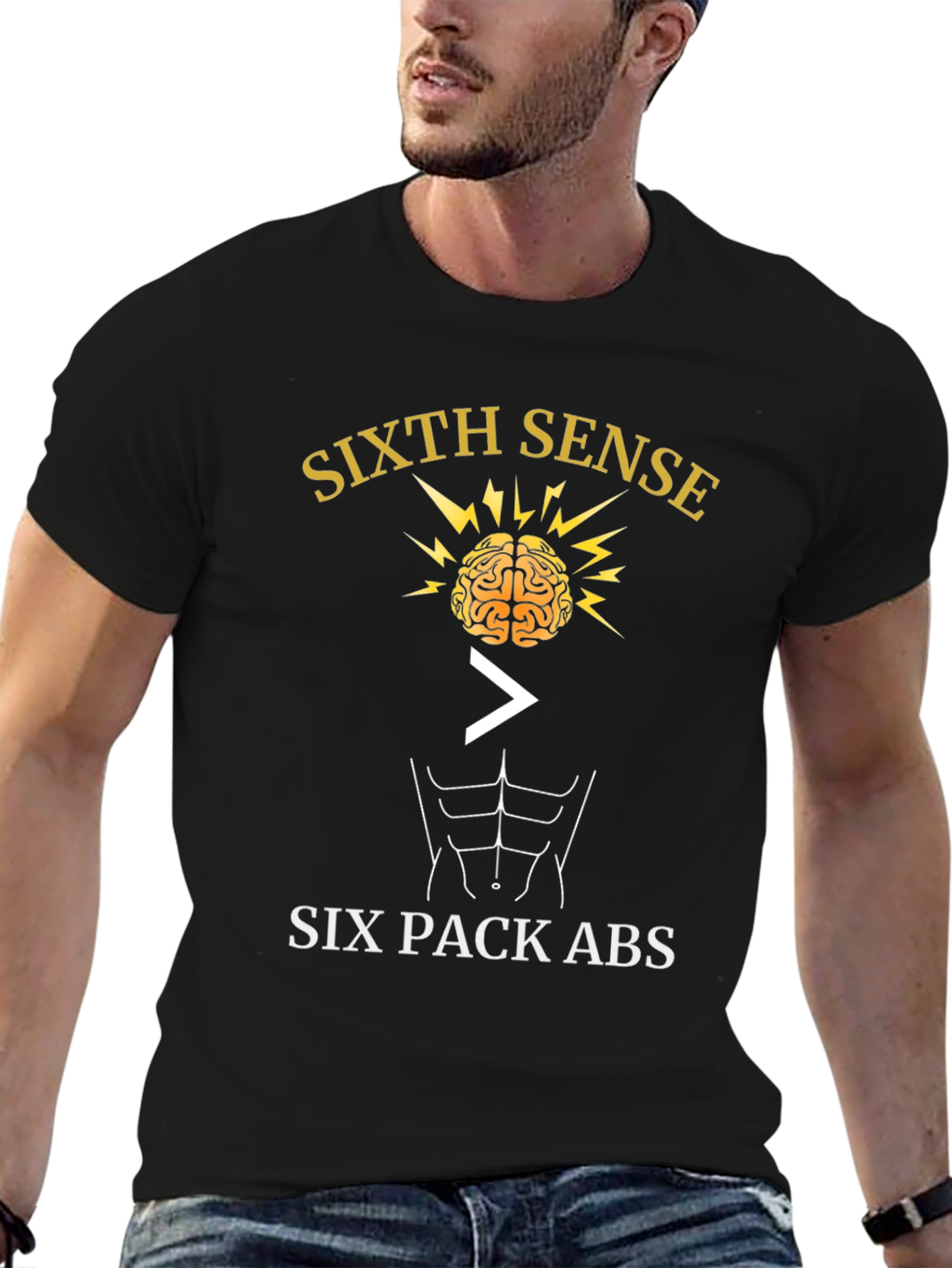 Sixth Sense > Six Pack Abs Graphic T-Shirt