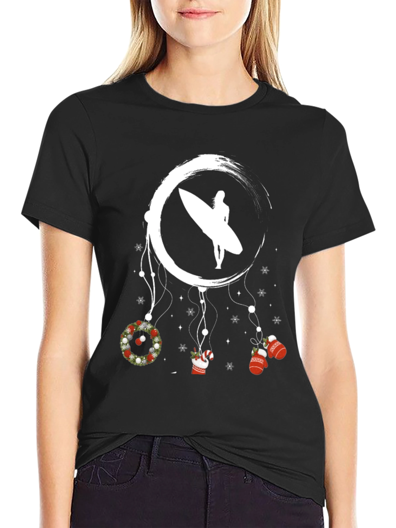 Surfer Christmas Dreamcatcher T-Shirt
