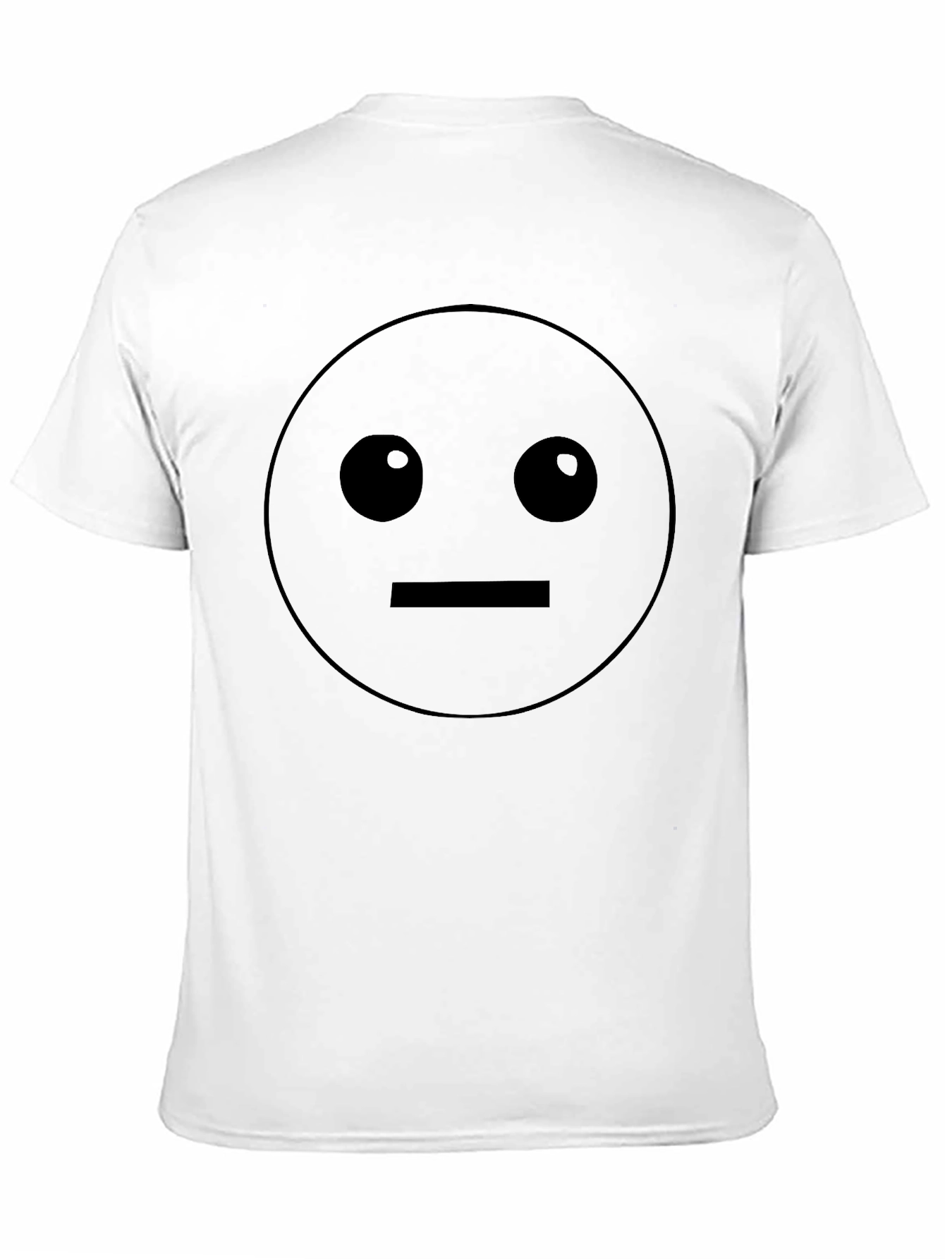 Neutral Emoji Graphic T-Shirt - Black Crew Neck
