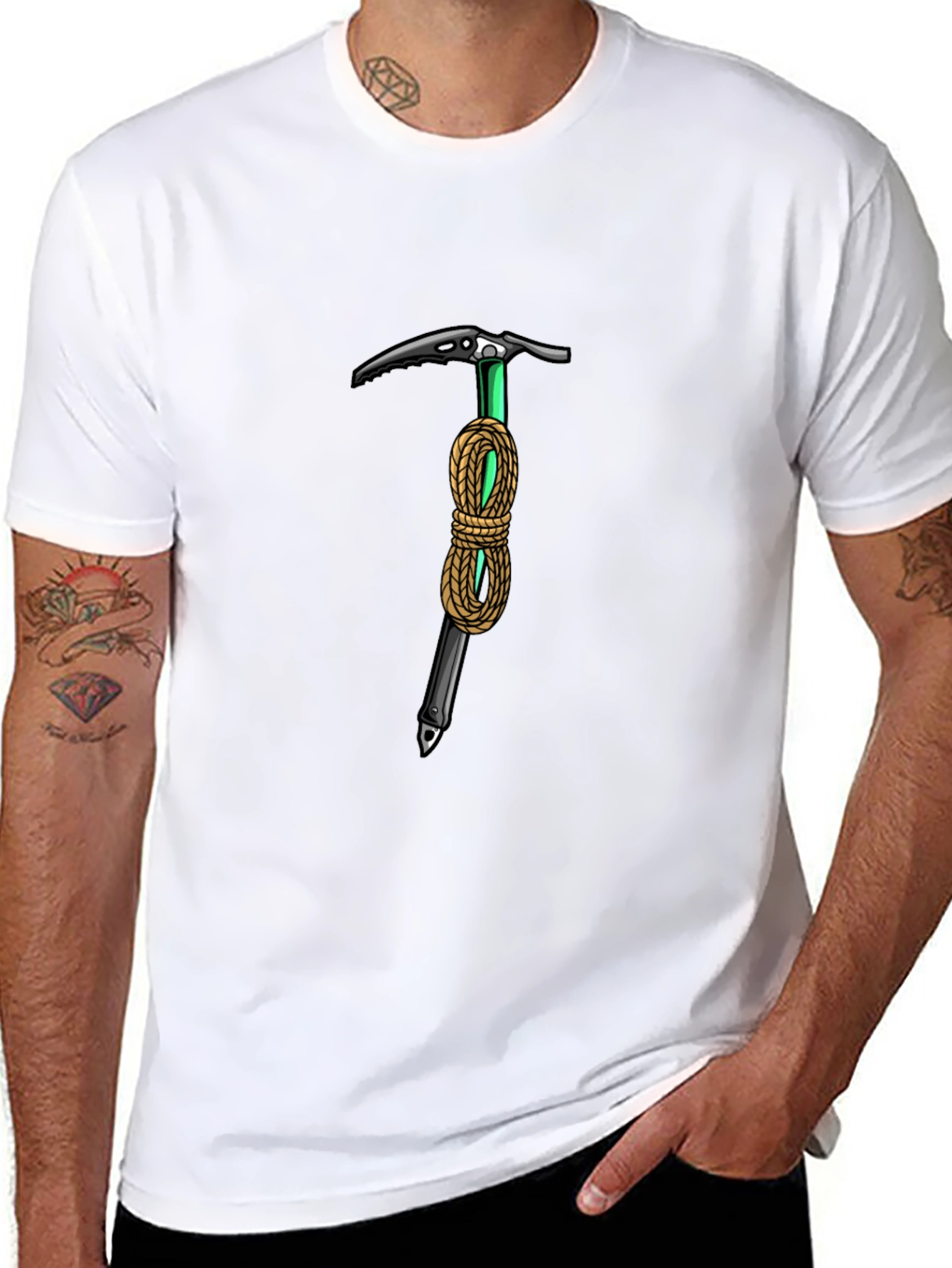 Climbing Axe Graphic Tee - Black