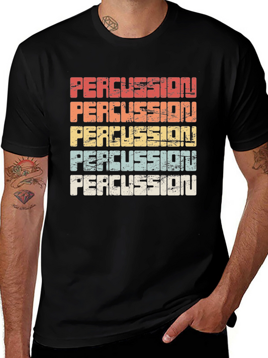 Retro Percussion T-Shirt - Vintage Style Drumming Tee