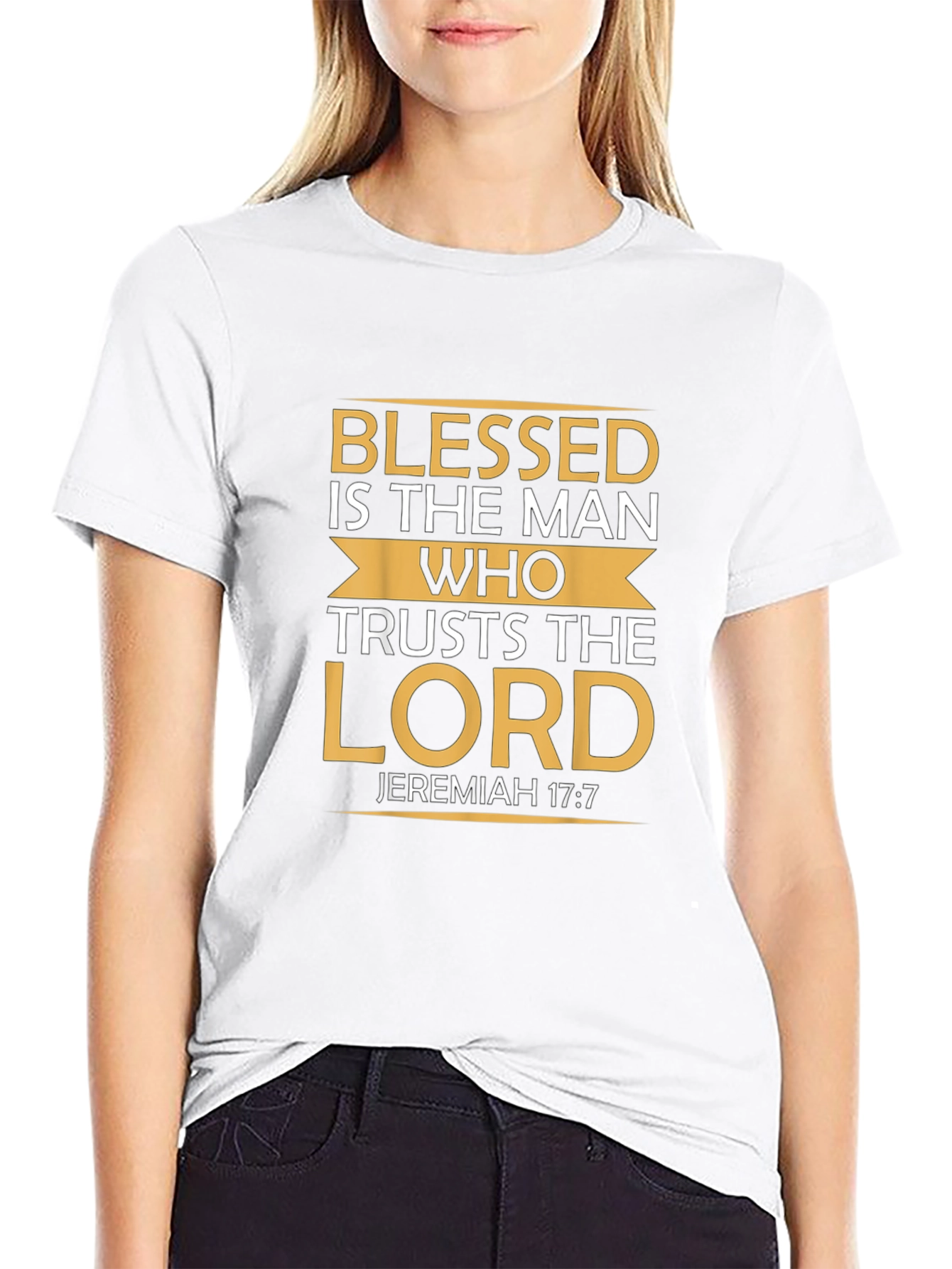 Blessed Man T-Shirt Jeremiah 17:7 Christian