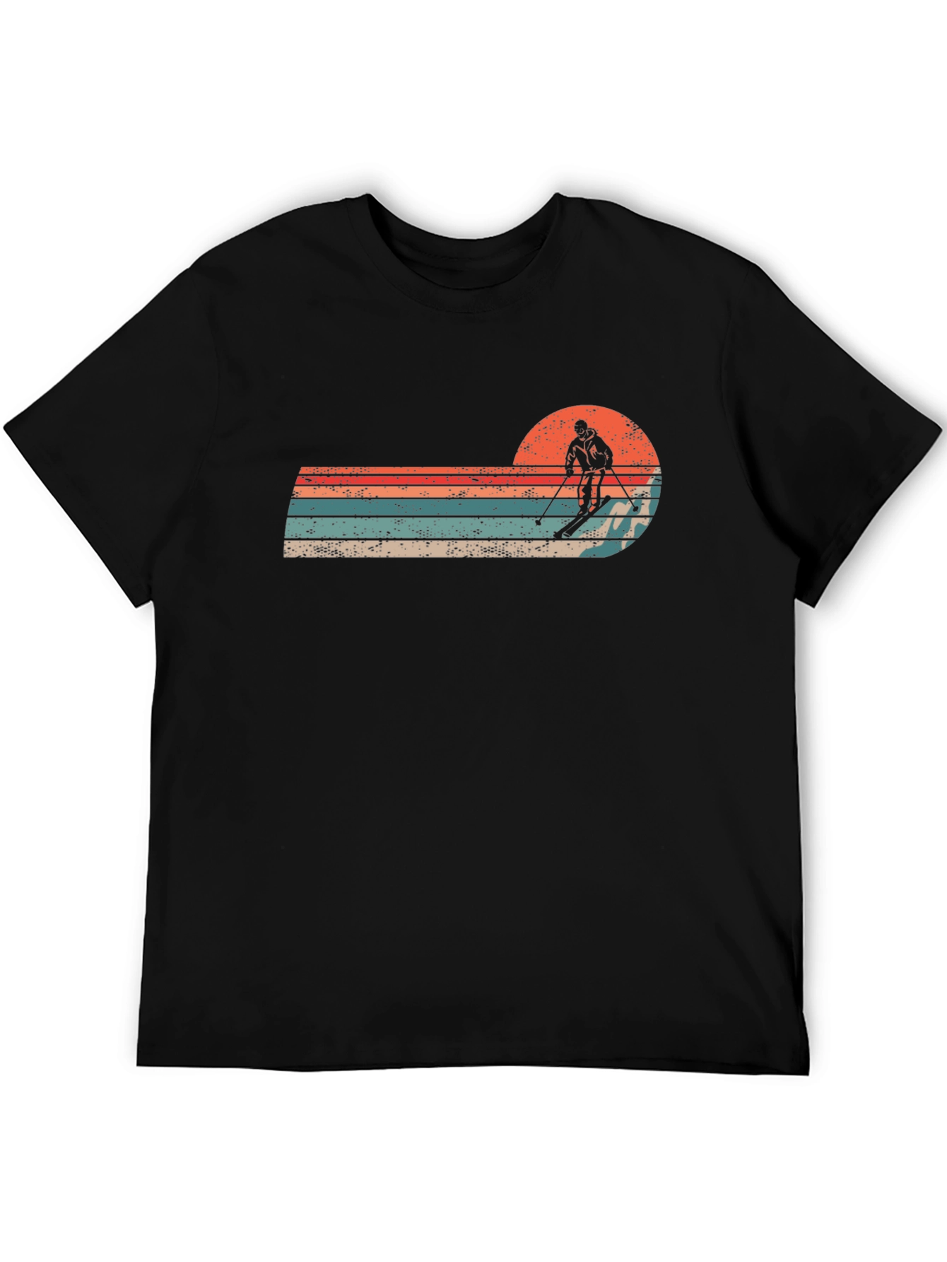 Retro Skiing Sunset T-Shirt