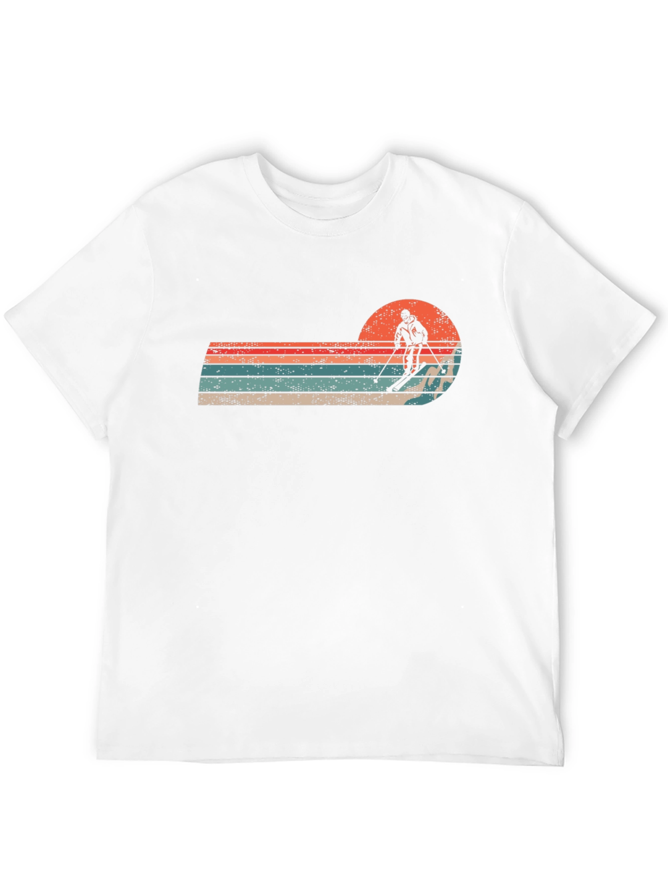 Retro Skiing Sunset T-Shirt