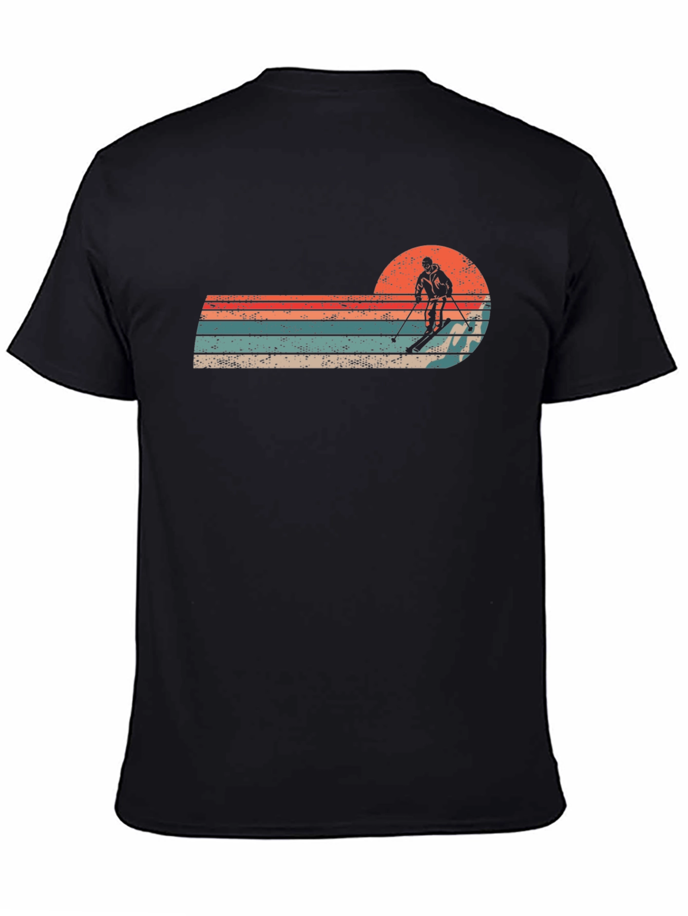 Retro Skiing Sunset T-Shirt