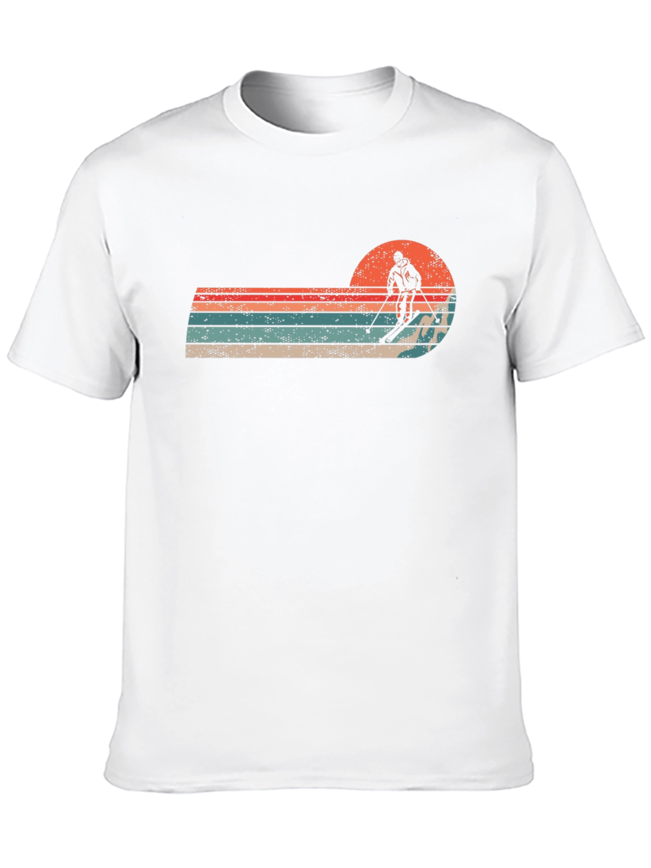 Retro Skiing Sunset T-Shirt