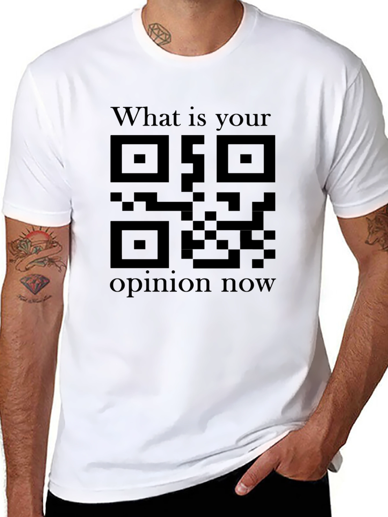 QR Code Opinion Tee - Unique Graphic Shirt