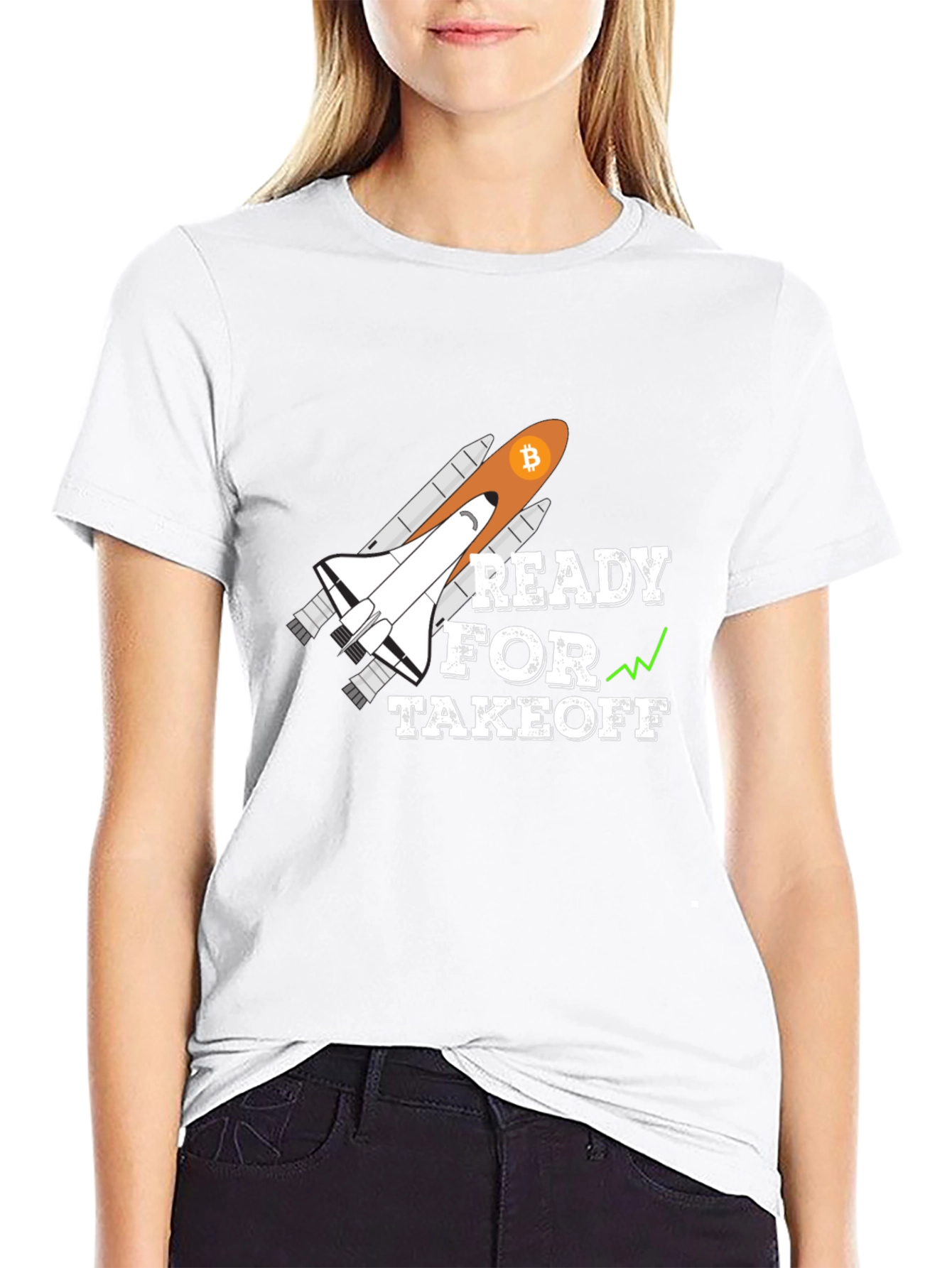 Bitcoin Rocket Takeoff T-Shirt - Crypto Moon!