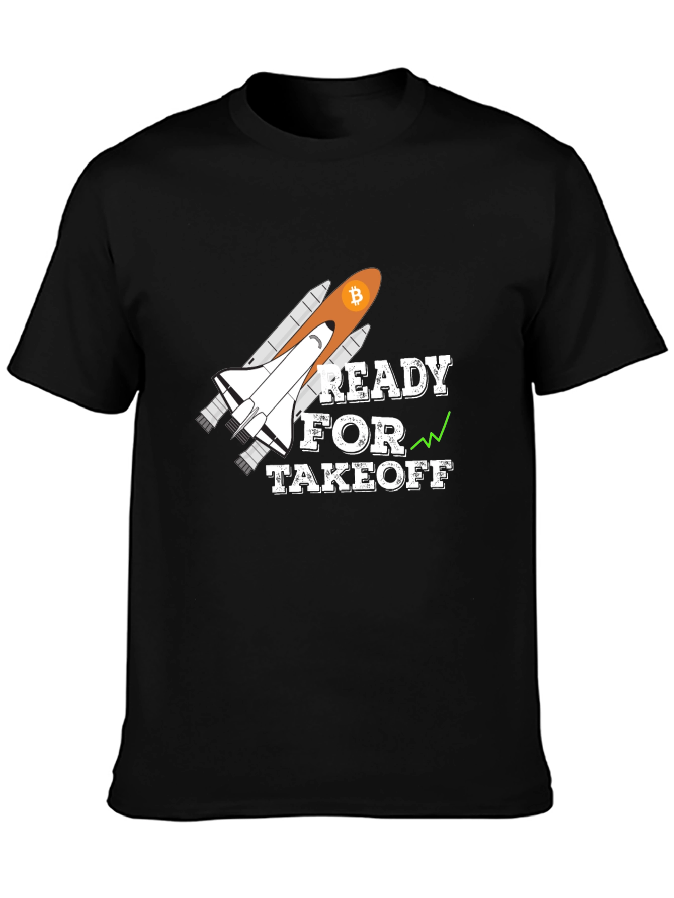 Bitcoin Rocket Takeoff T-Shirt - Crypto Moon!
