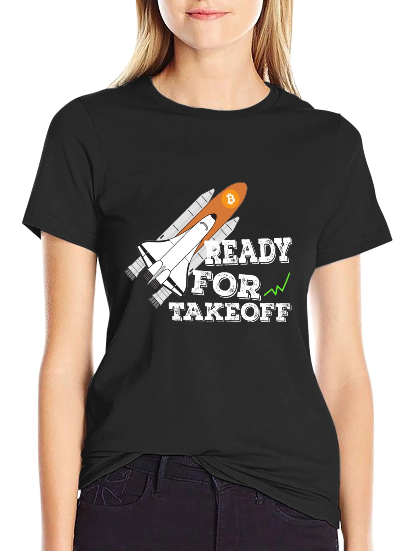 Bitcoin Rocket Takeoff T-Shirt - Crypto Moon!