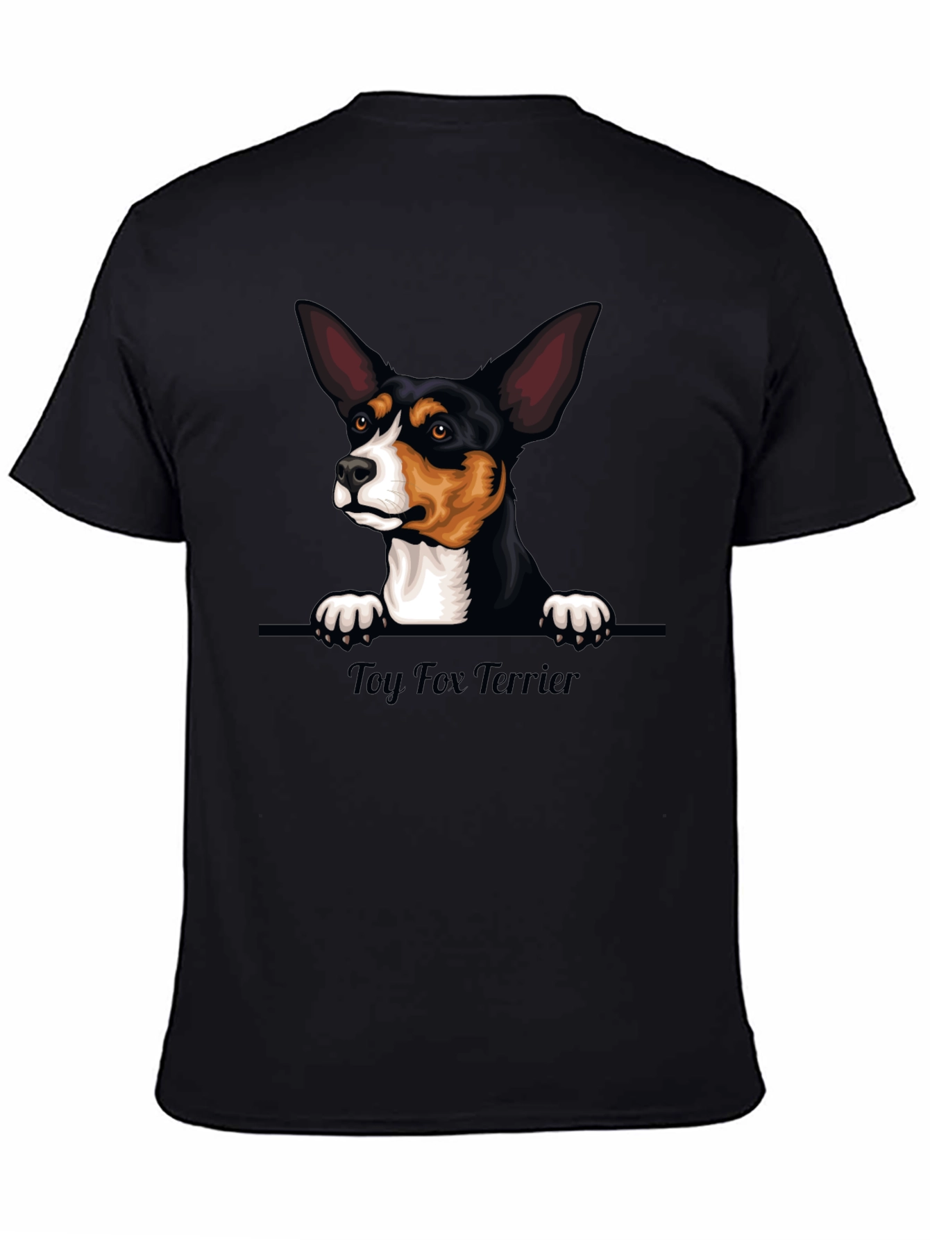 Toy Fox Terrier Graphic Tee - Unisex Black T-Shirt