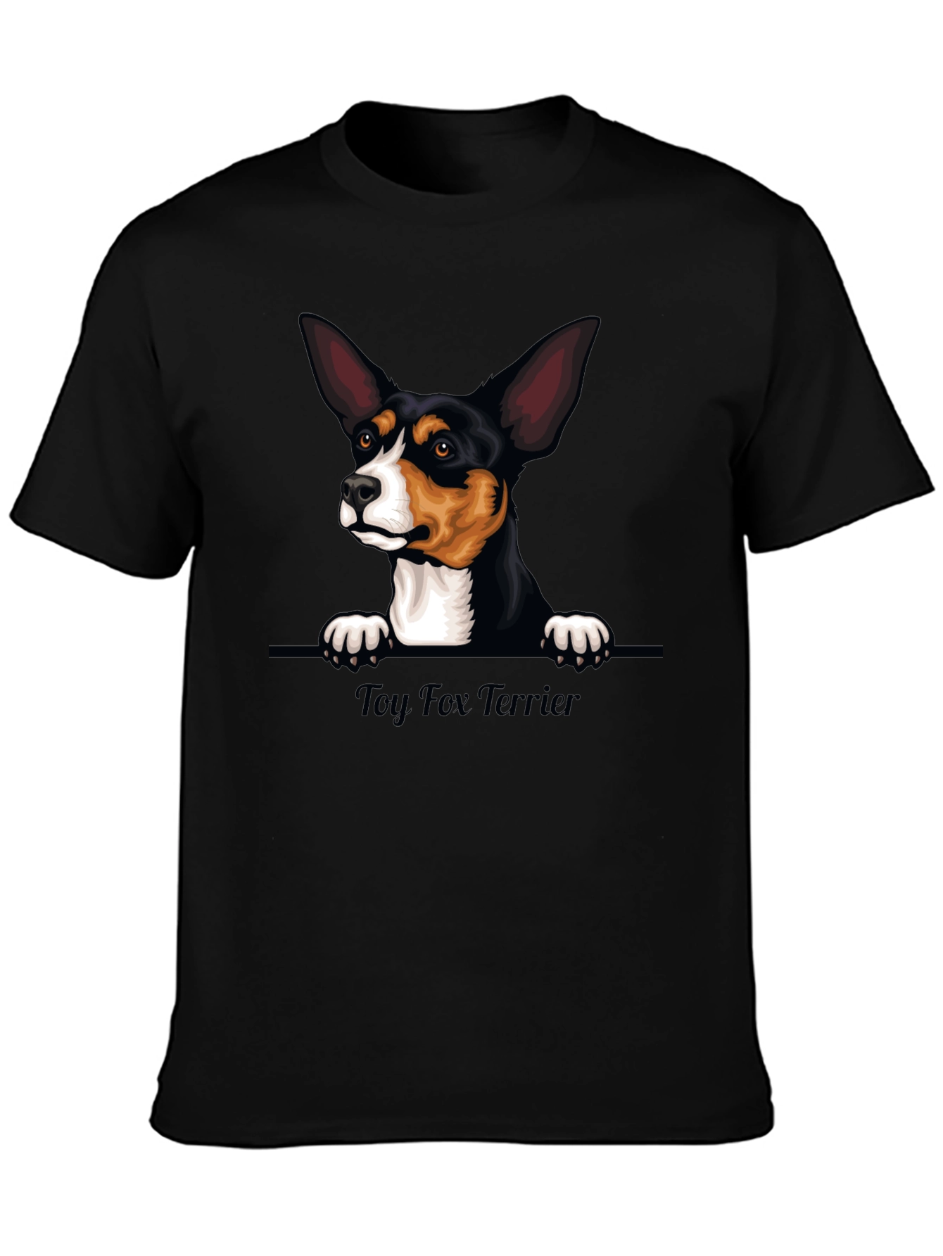 Toy Fox Terrier Graphic Tee - Unisex Black T-Shirt