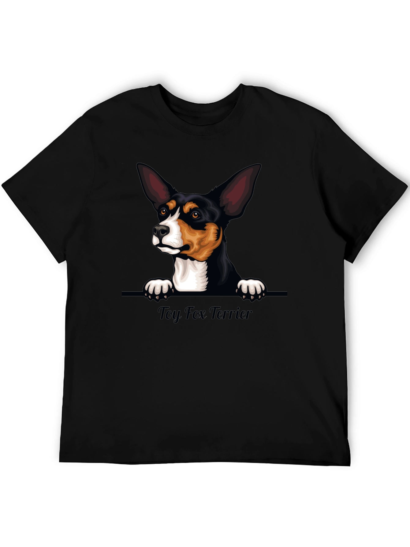 Toy Fox Terrier Graphic Tee - Unisex Black T-Shirt