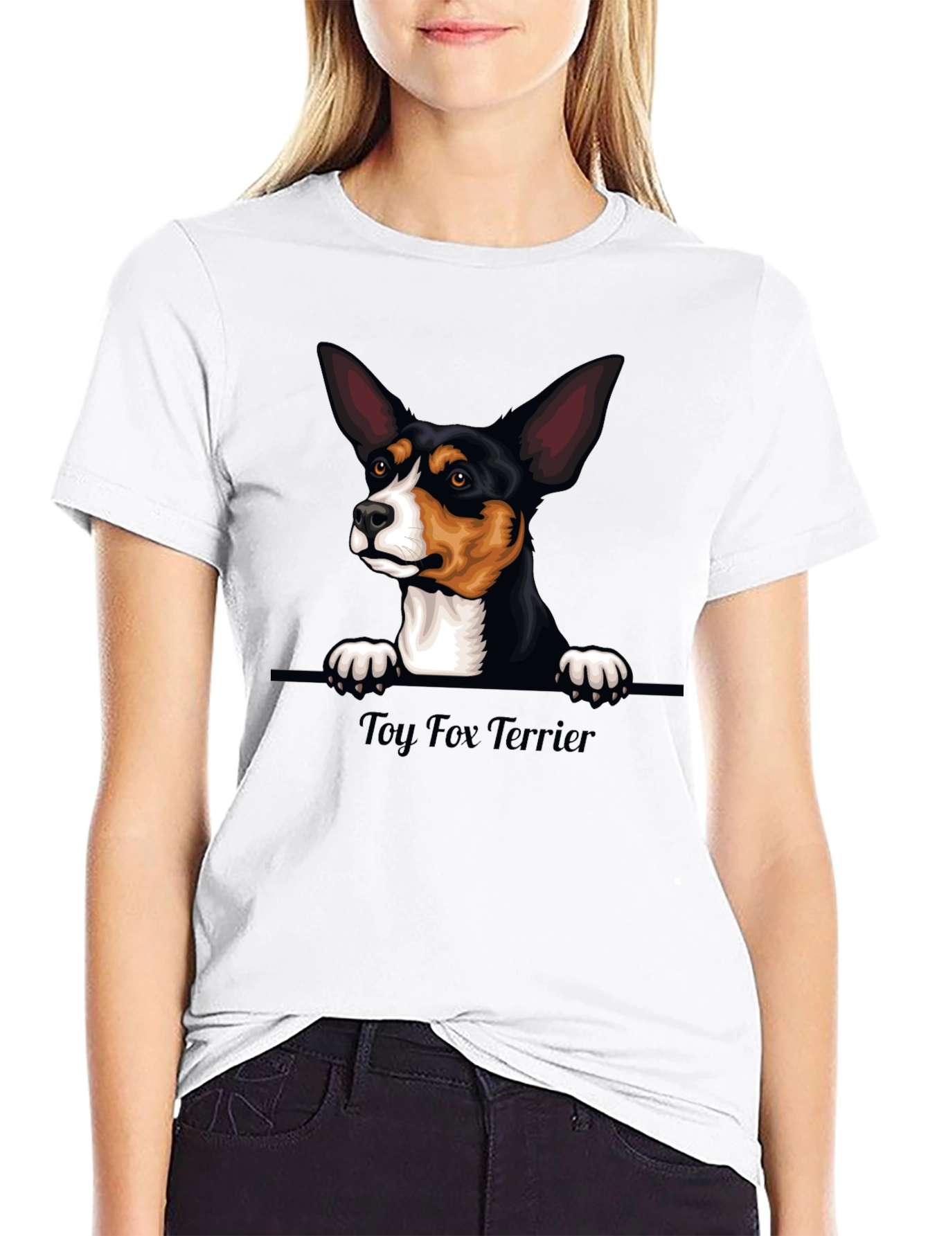 Toy Fox Terrier Graphic Tee - Unisex Black T-Shirt
