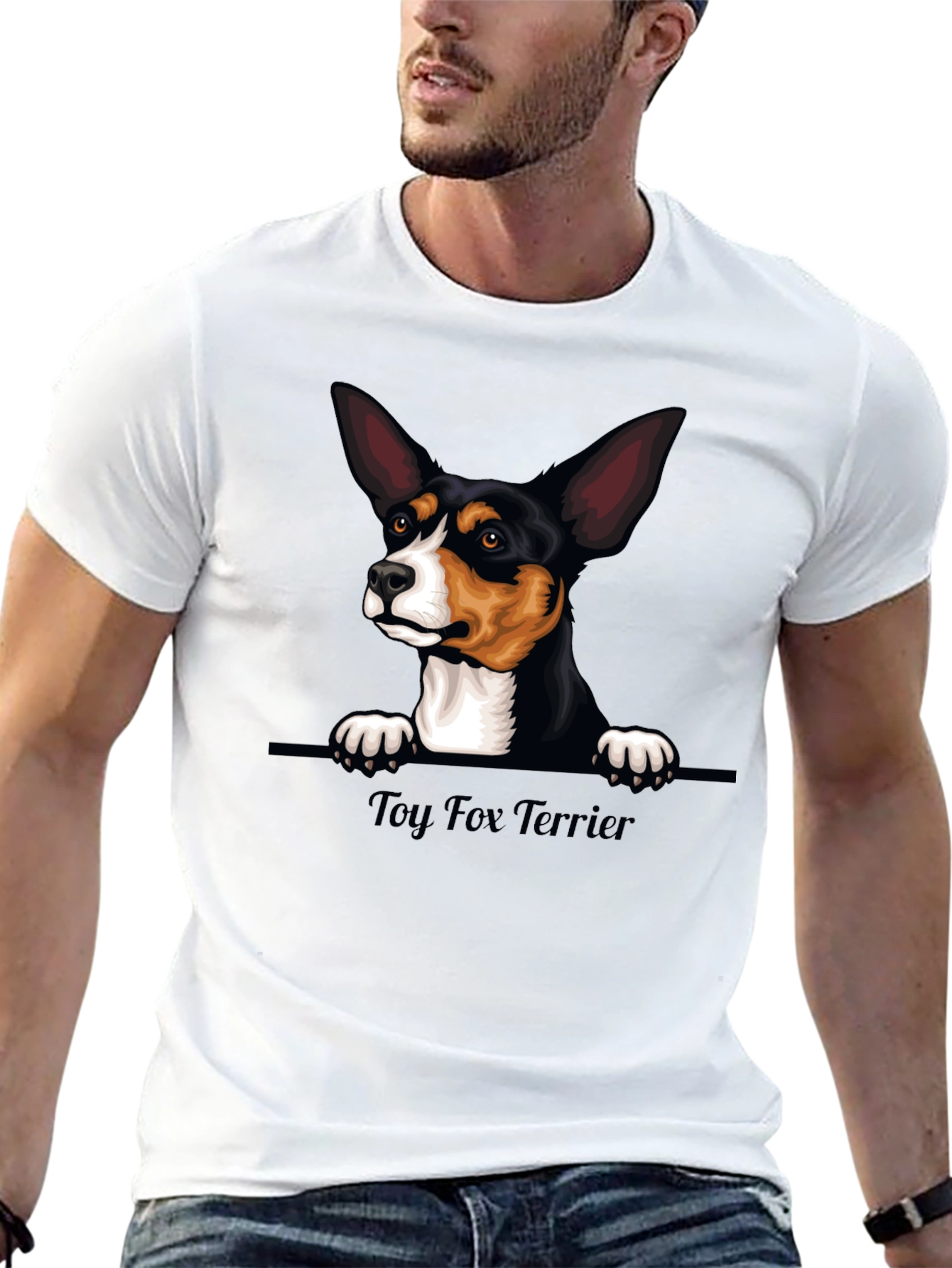 Toy Fox Terrier Graphic Tee - Unisex Black T-Shirt