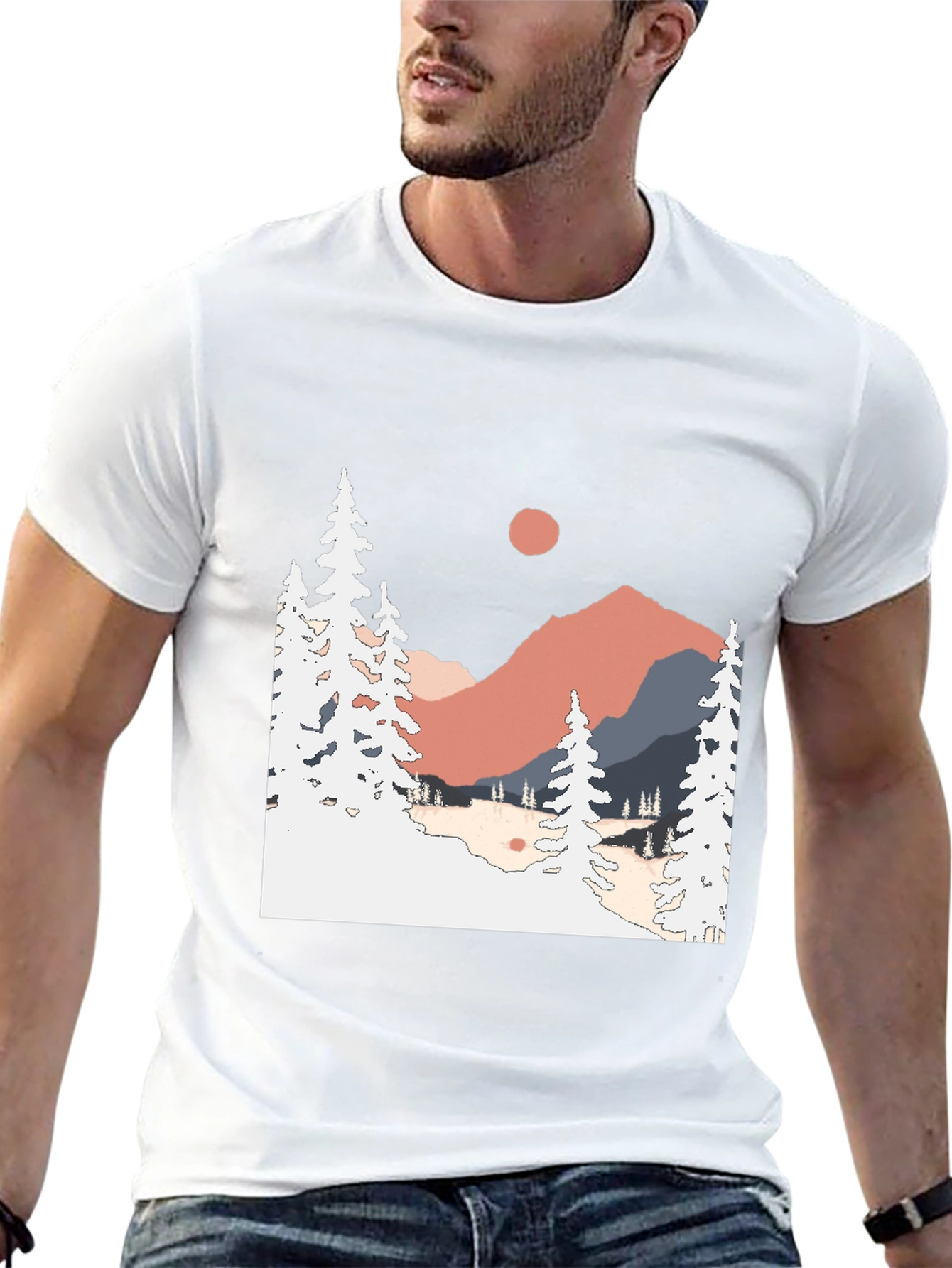 Mountain Scene Graphic Tee - Nature Lover Apparel