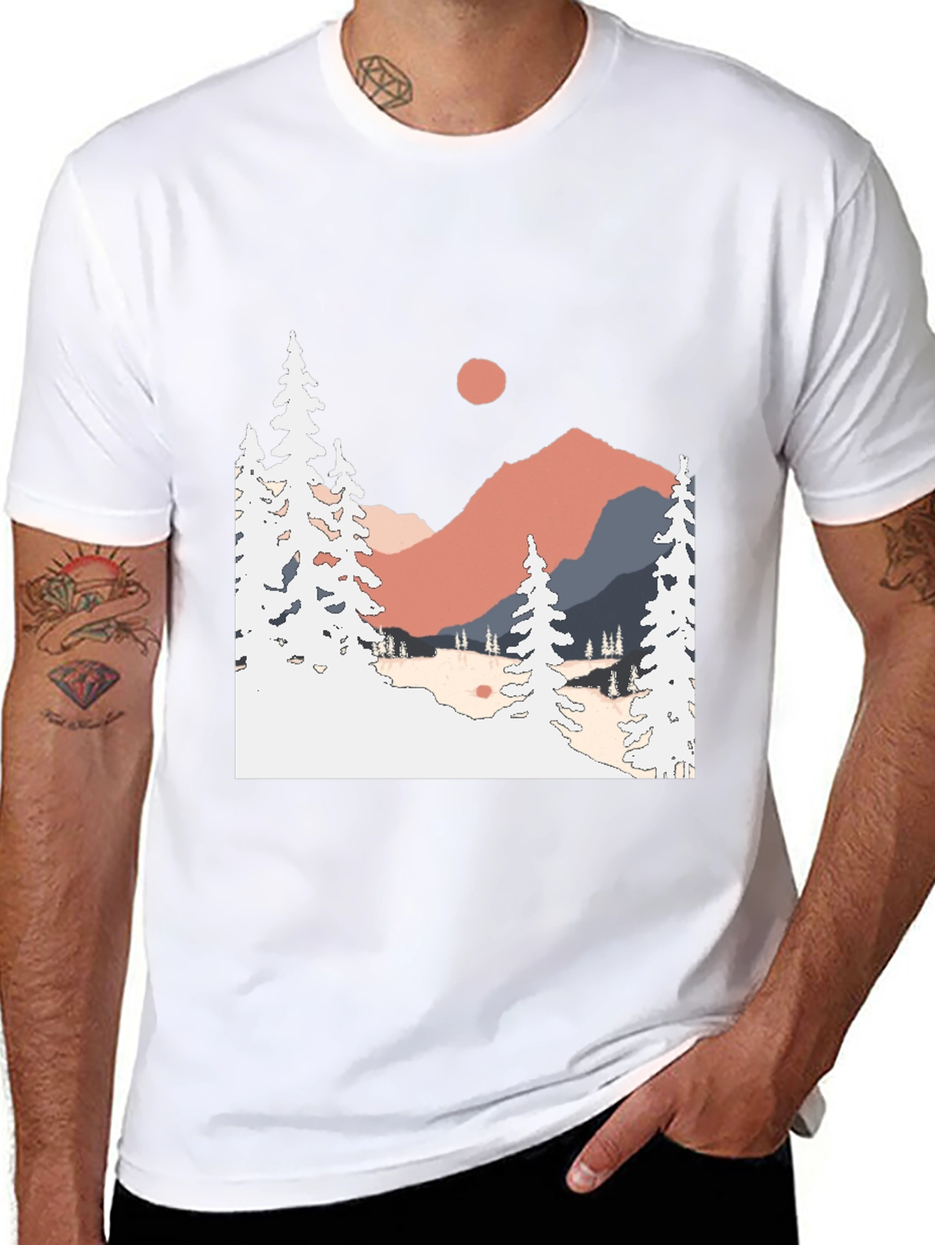 Mountain Scene Graphic Tee - Nature Lover Apparel