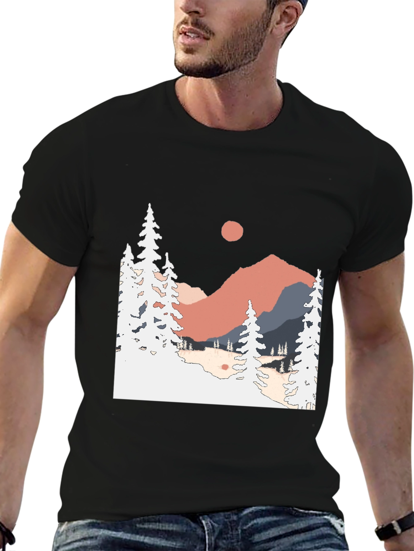 Mountain Scene Graphic Tee - Nature Lover Apparel
