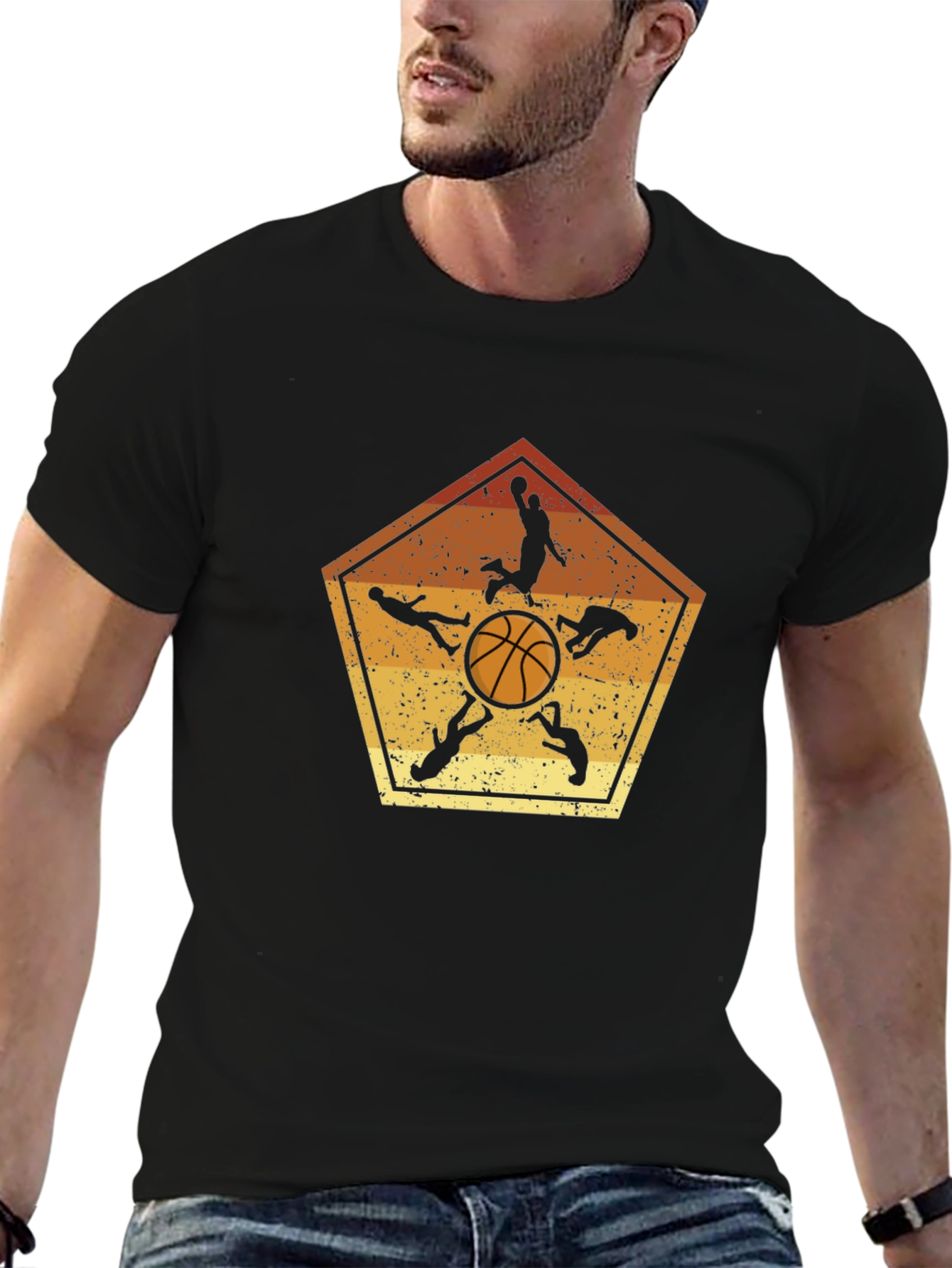 Basketball Player Silhouette Graphic Tee
