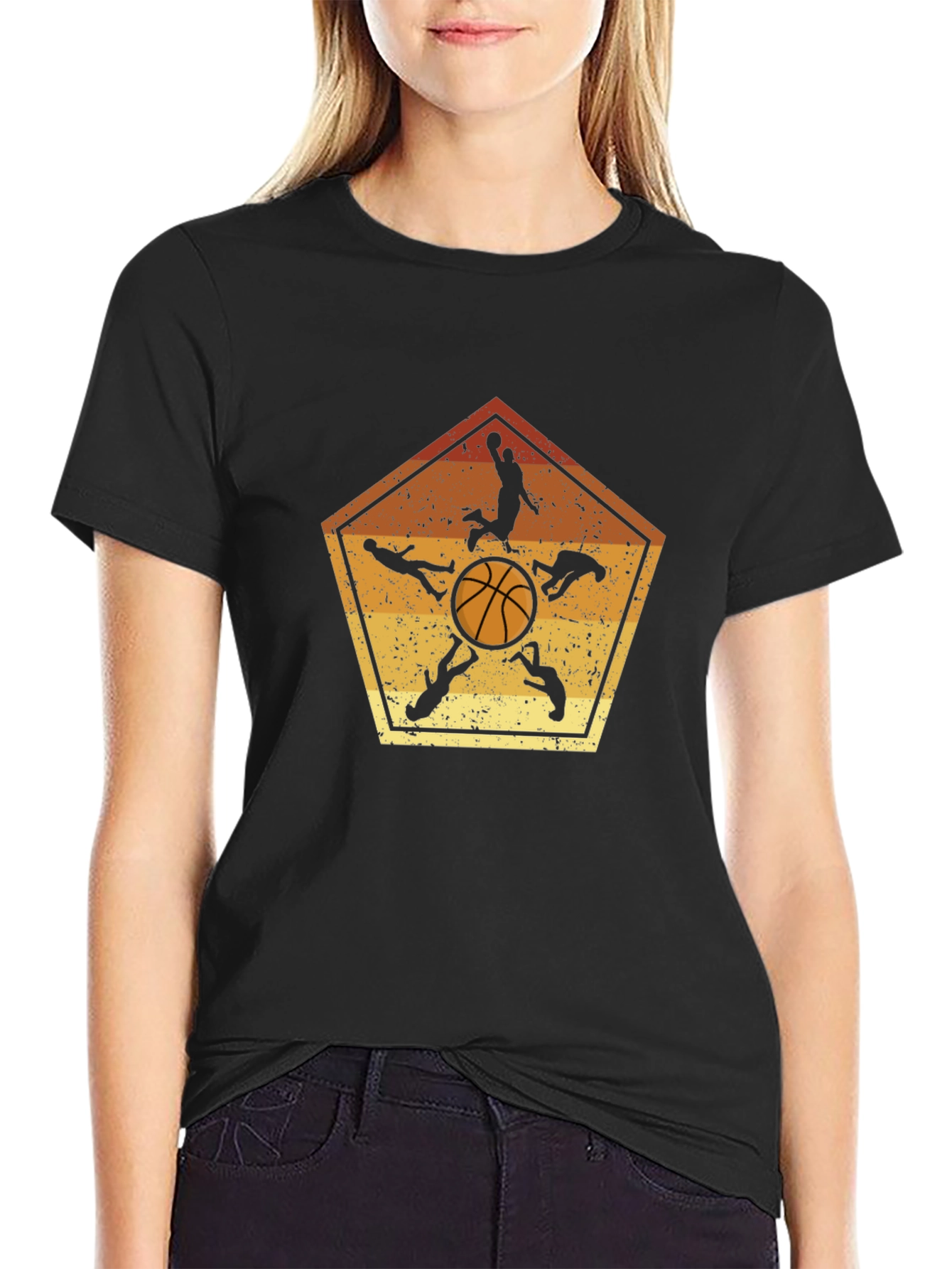 Basketball Player Silhouette Graphic Tee