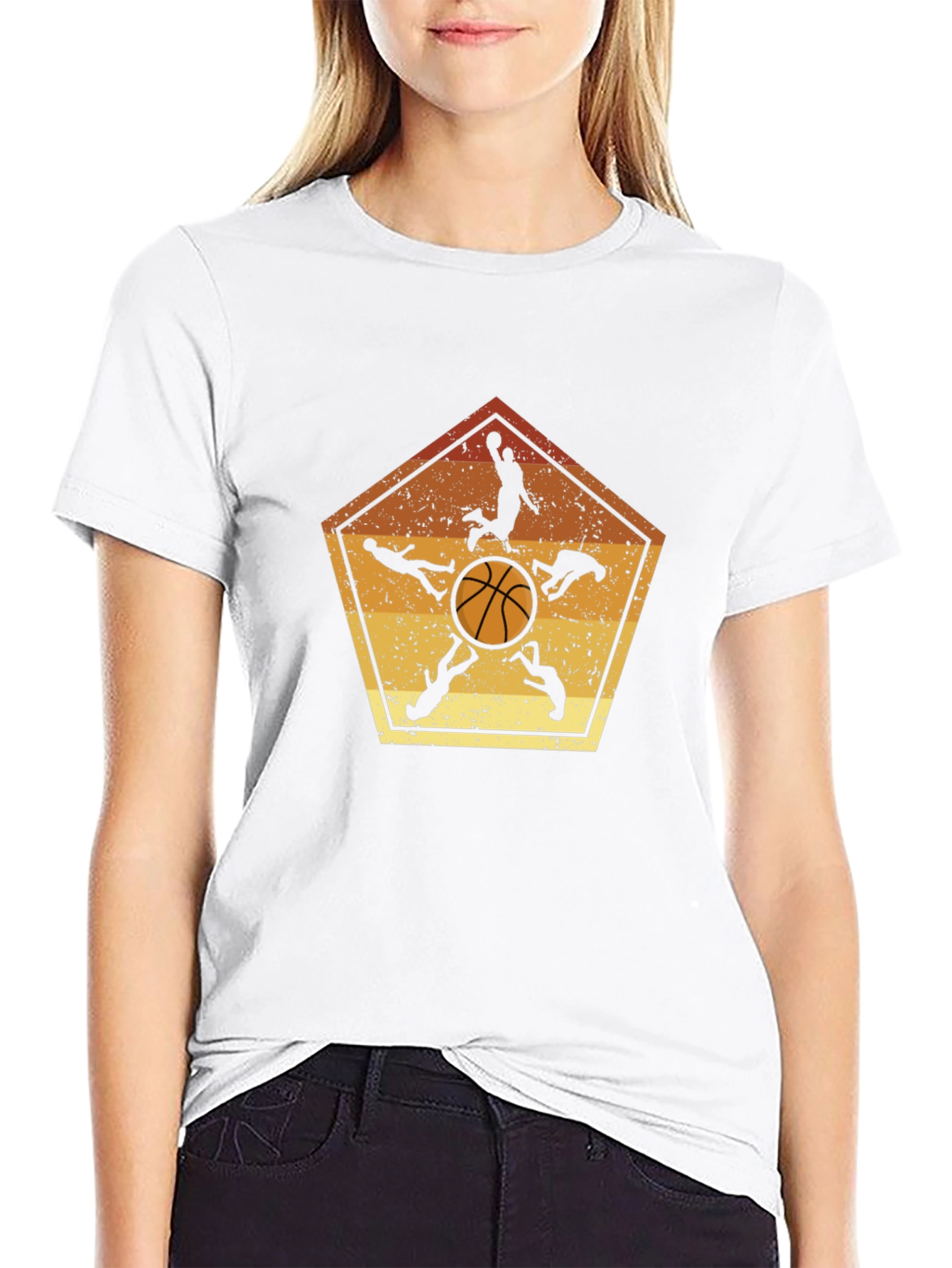 Basketball Player Silhouette Graphic Tee