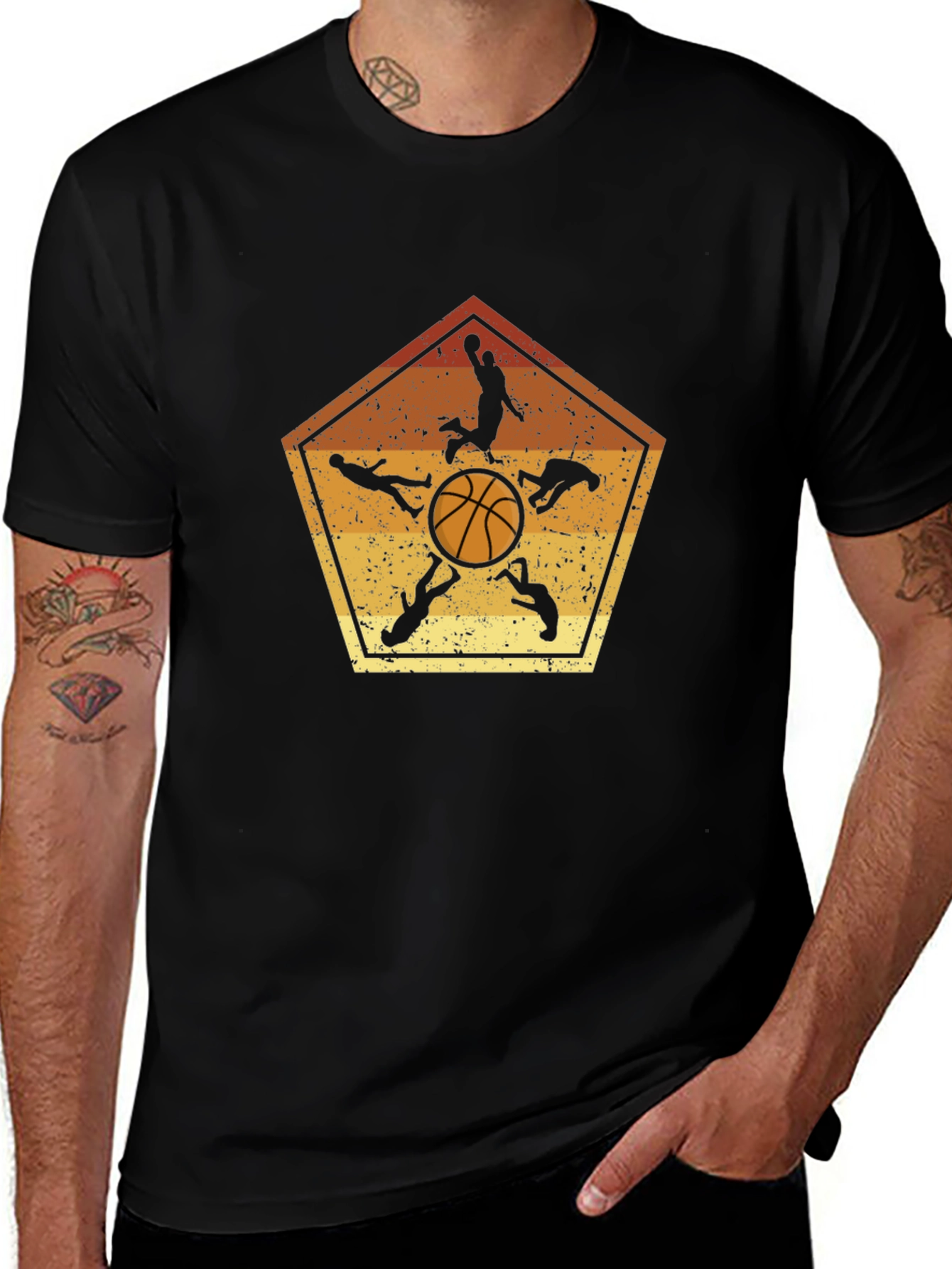 Basketball Player Silhouette Graphic Tee