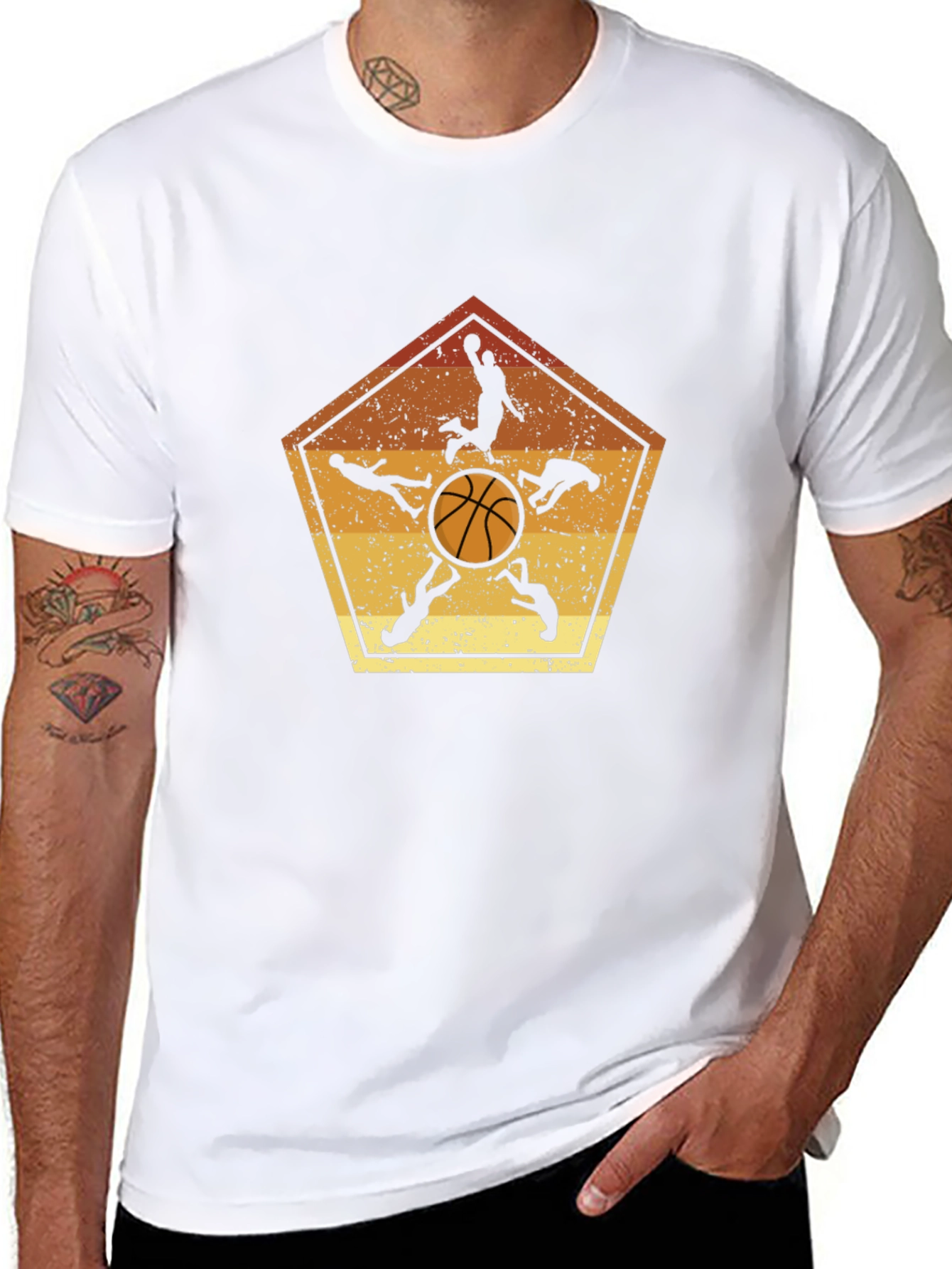Basketball Player Silhouette Graphic Tee
