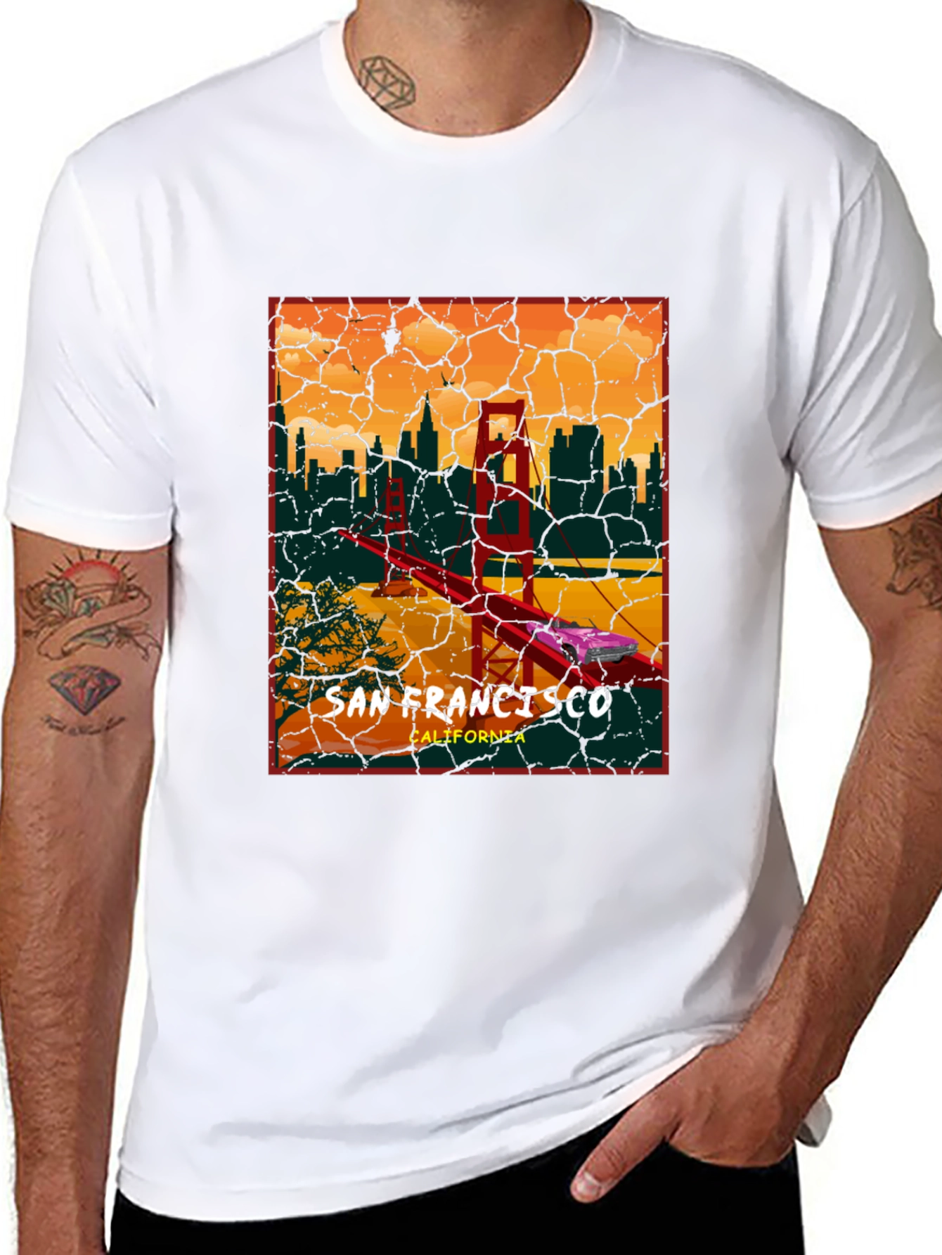 San Francisco Golden Gate Bridge Graphic T-Shirt