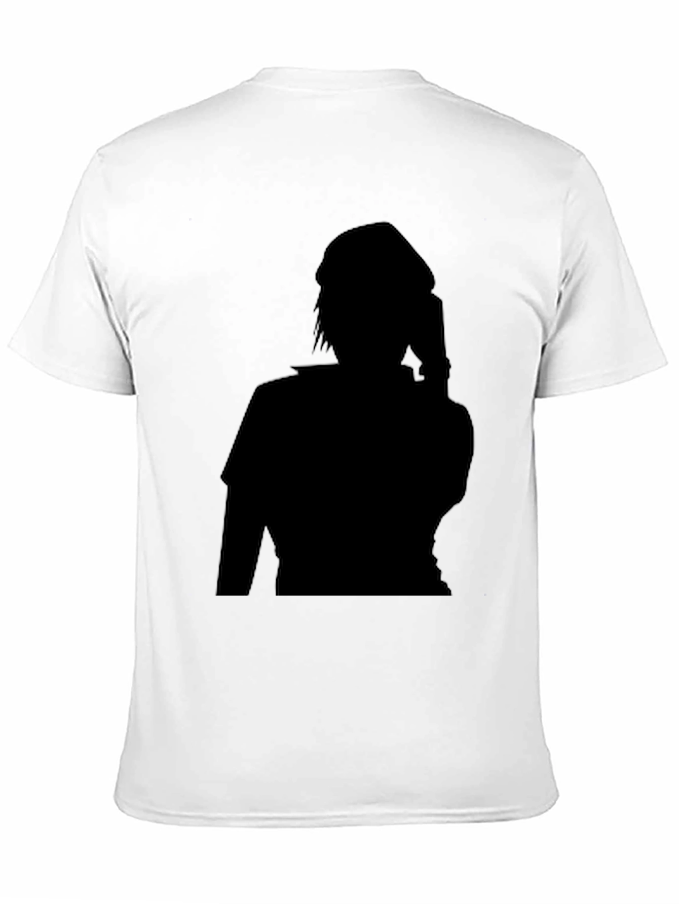 Black Graphic Tee - Shadow Figure Design