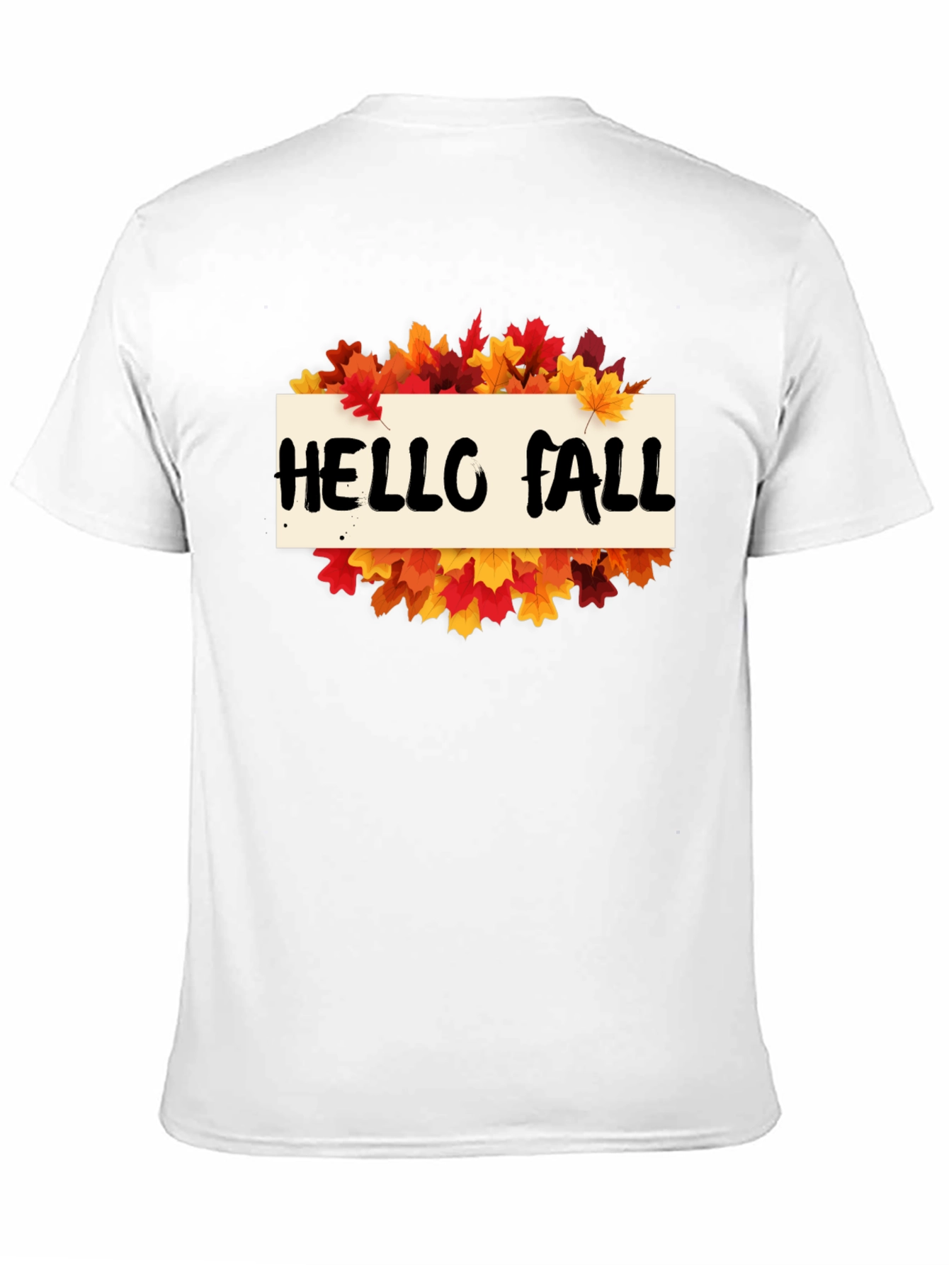 Hello Fall Leaves Graphic Tee - Autumn T-Shirt