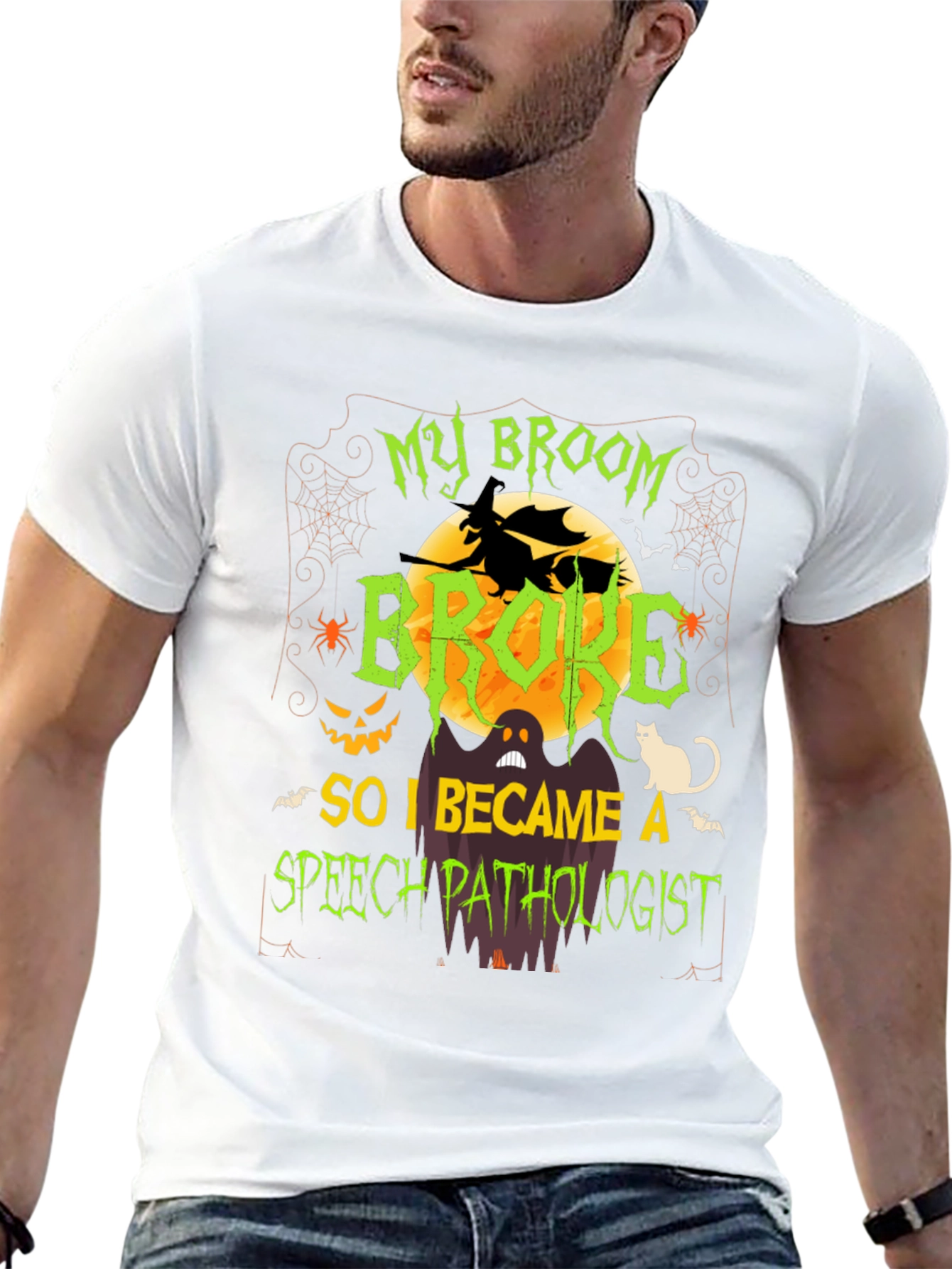 My Broom Broke Speech Pathologist Halloween T-Shirt