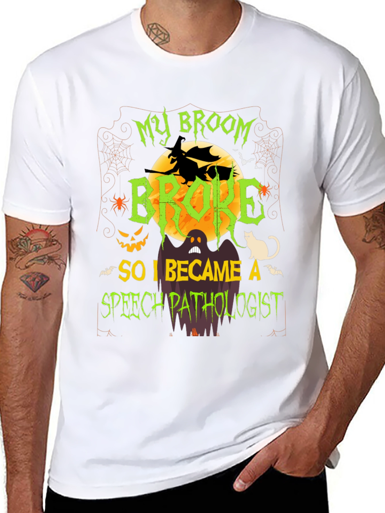 My Broom Broke Speech Pathologist Halloween T-Shirt
