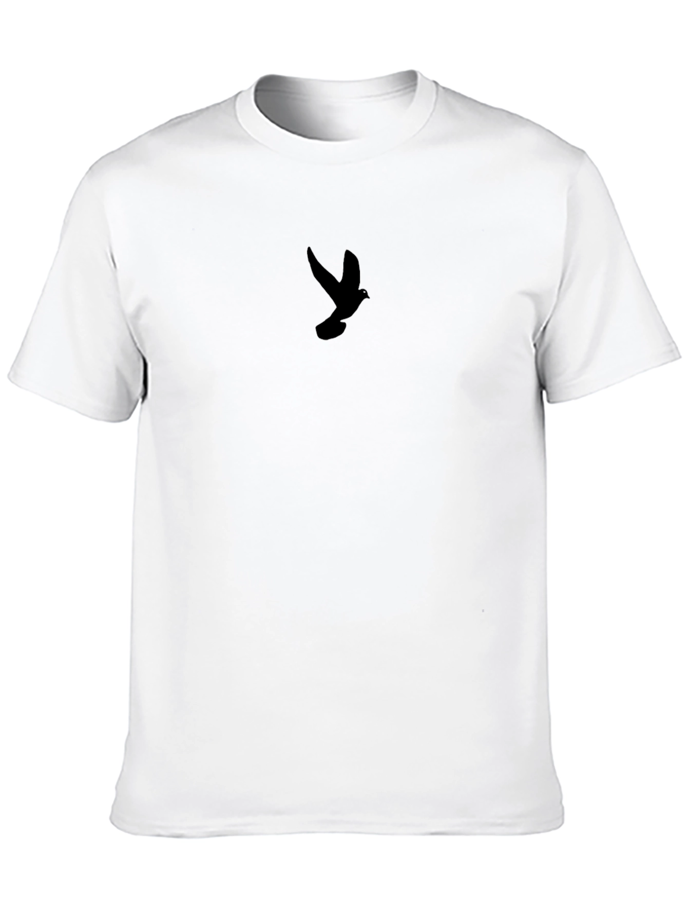 Black Bird Silhouette T-Shirt - Minimalist Design