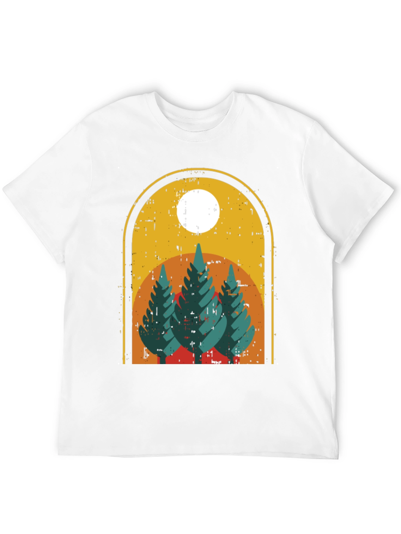 Retro Mountain Trees Graphic Tee