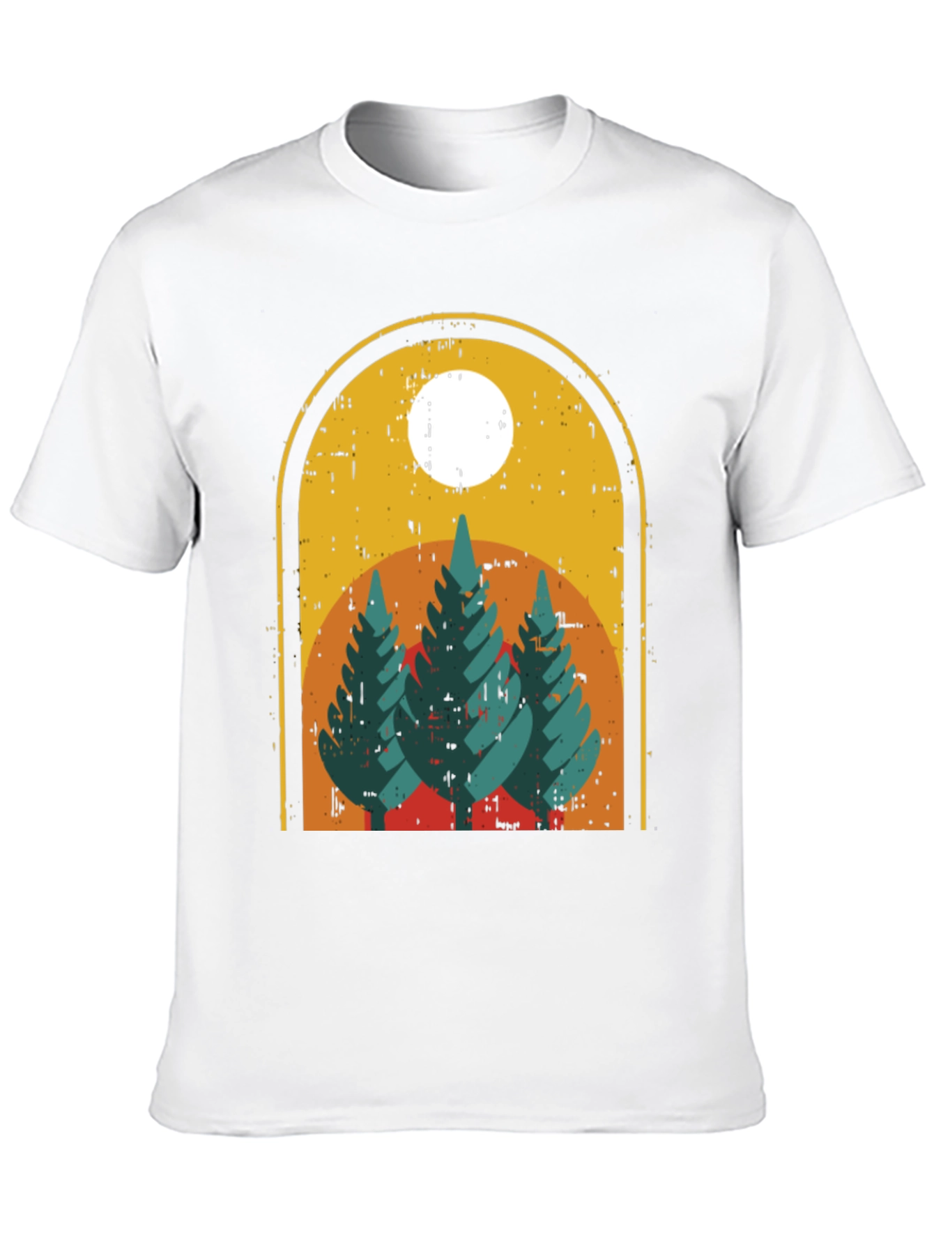 Retro Mountain Trees Graphic Tee