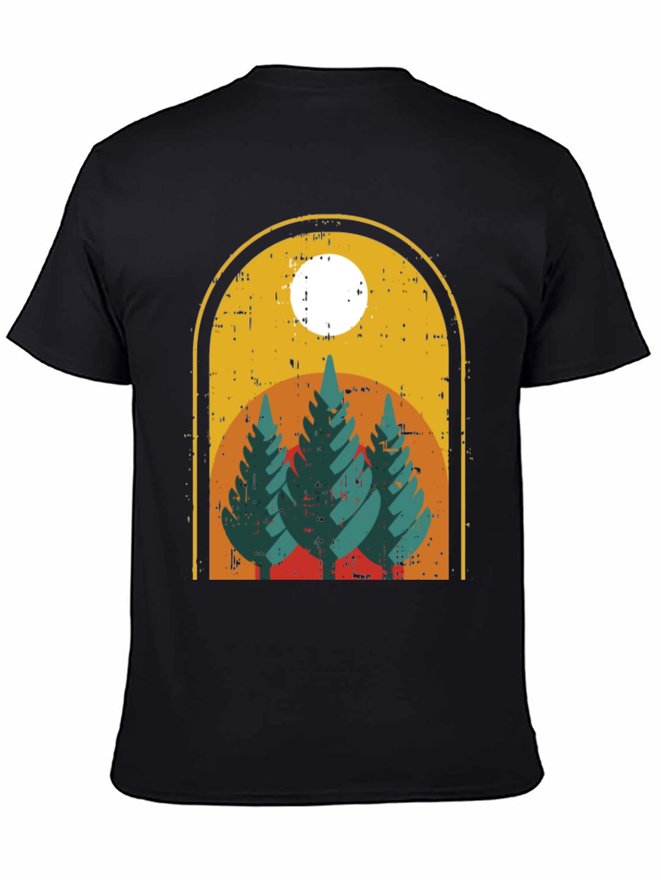 Retro Mountain Trees Graphic Tee