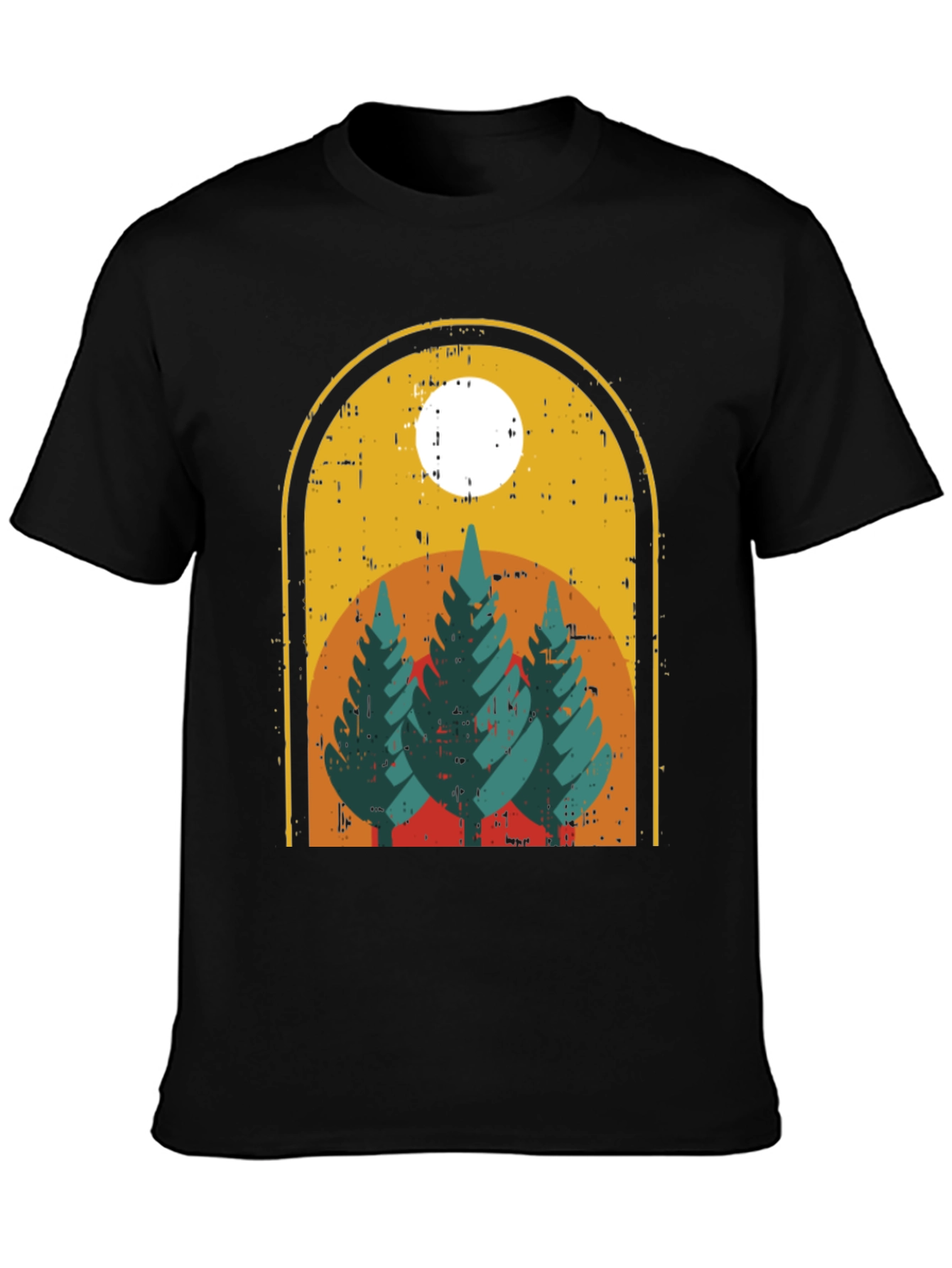Retro Mountain Trees Graphic Tee