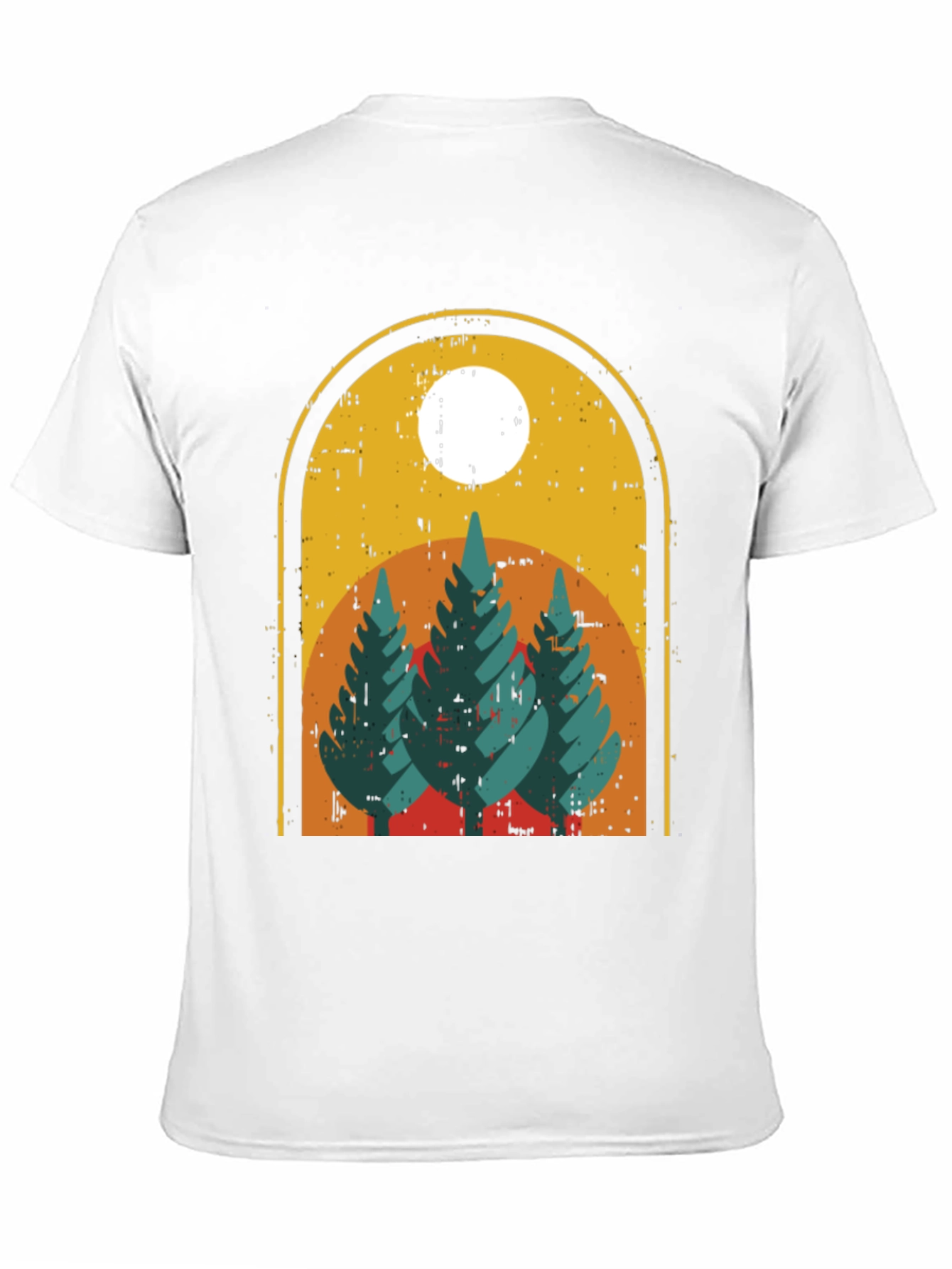 Retro Mountain Trees Graphic Tee