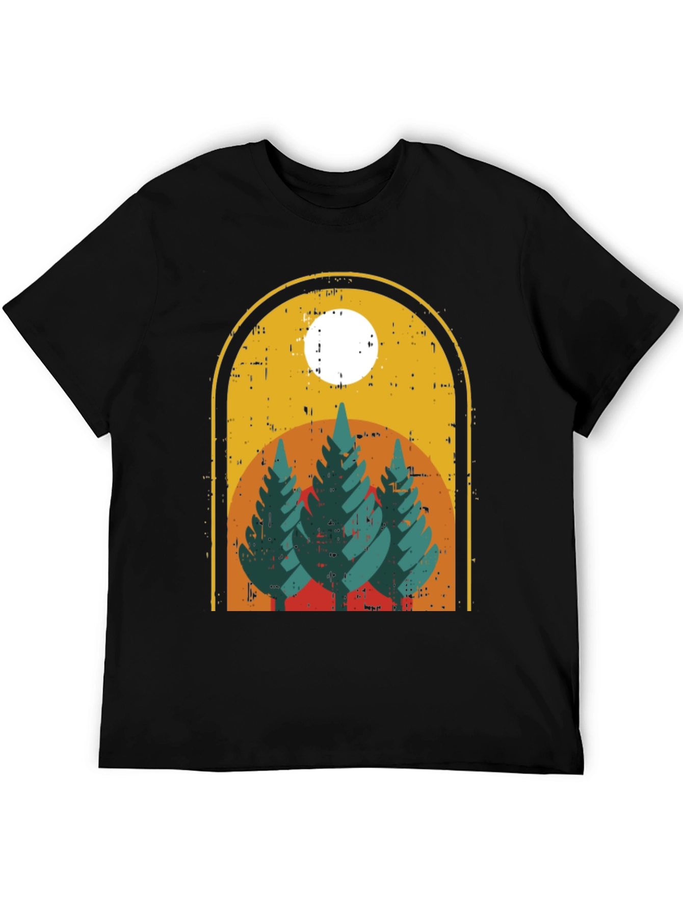 Retro Mountain Trees Graphic Tee
