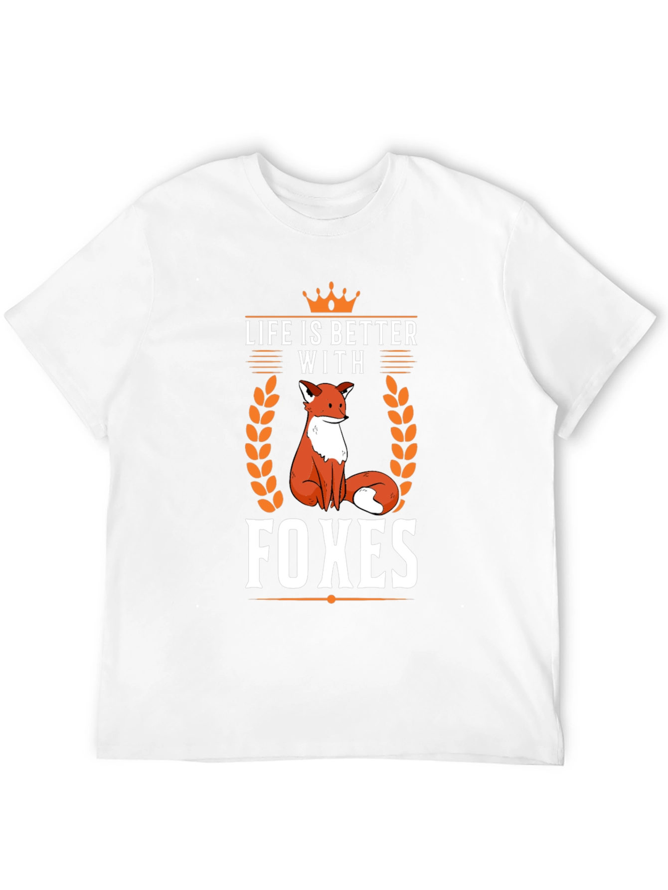Life is Better with Foxes Black T-Shirt
