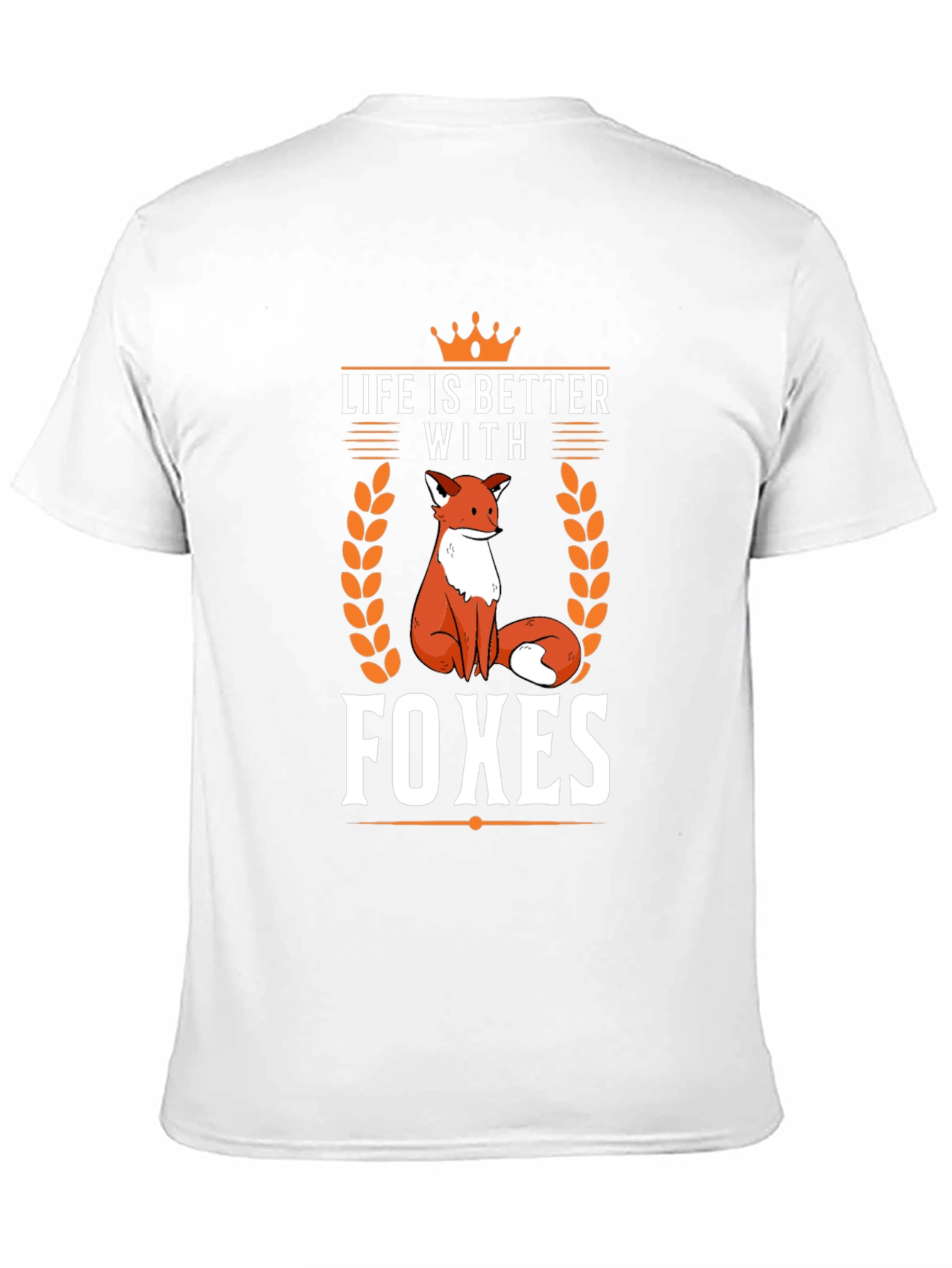 Life is Better with Foxes Black T-Shirt