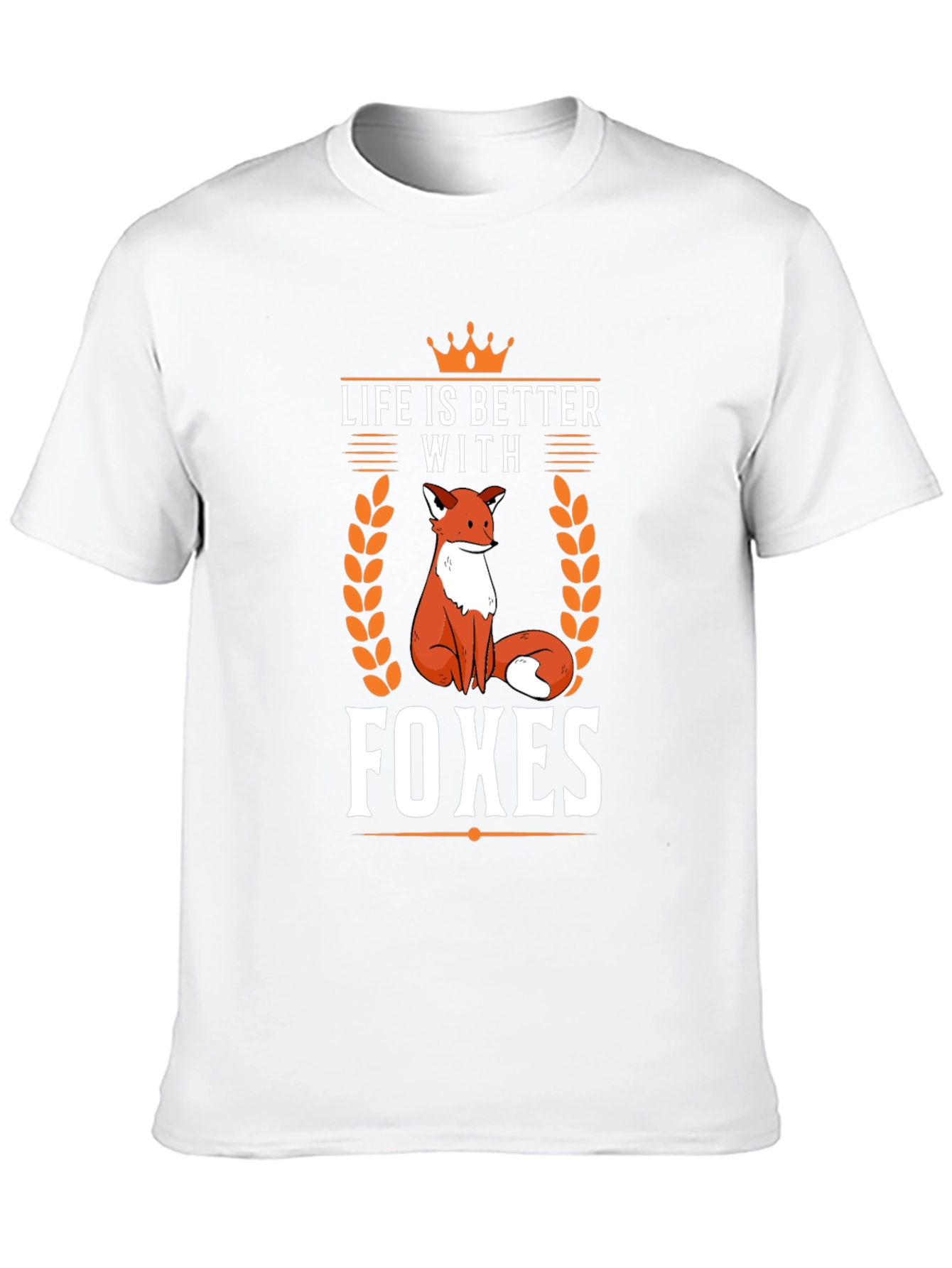 Life is Better with Foxes Black T-Shirt