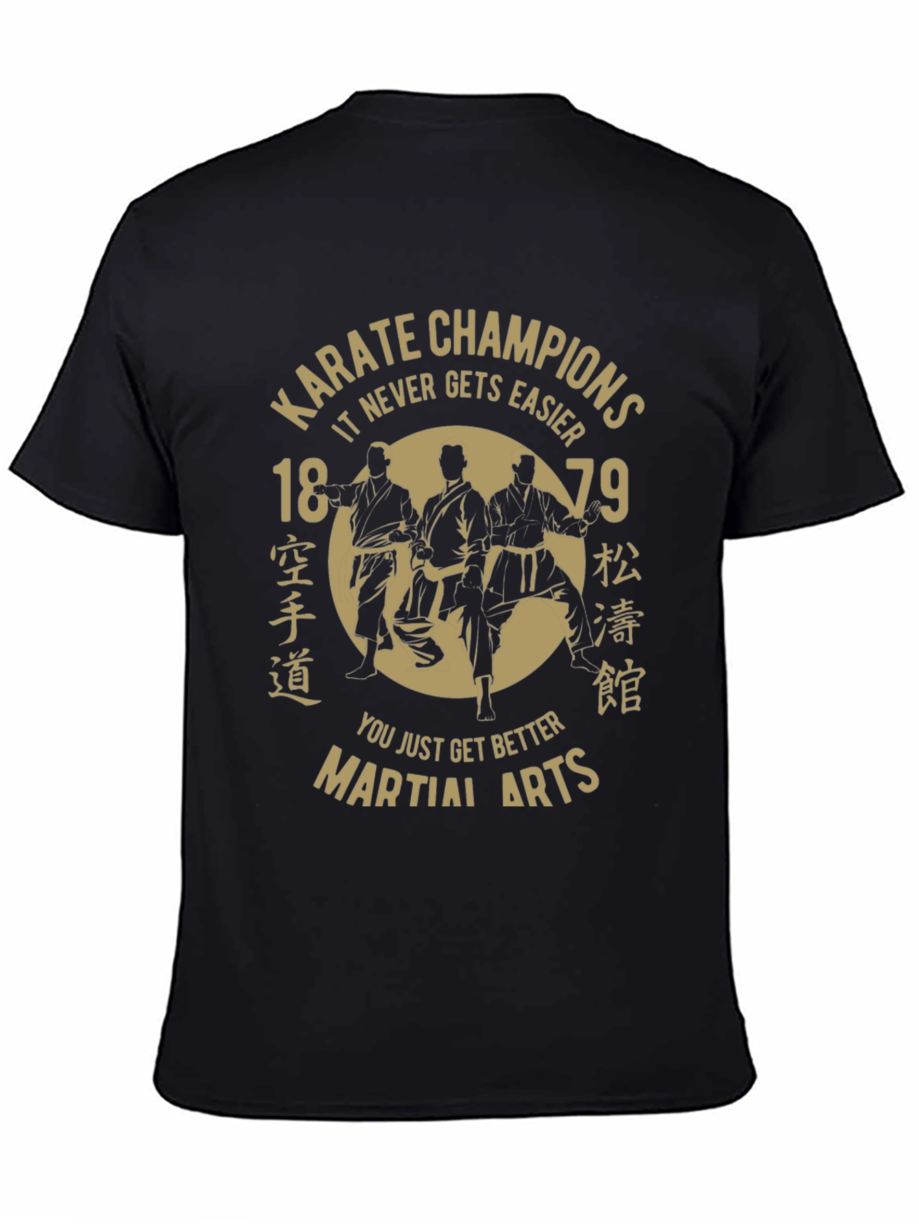 Karate Champions Martial Arts T-Shirt - Black Cotton Tee