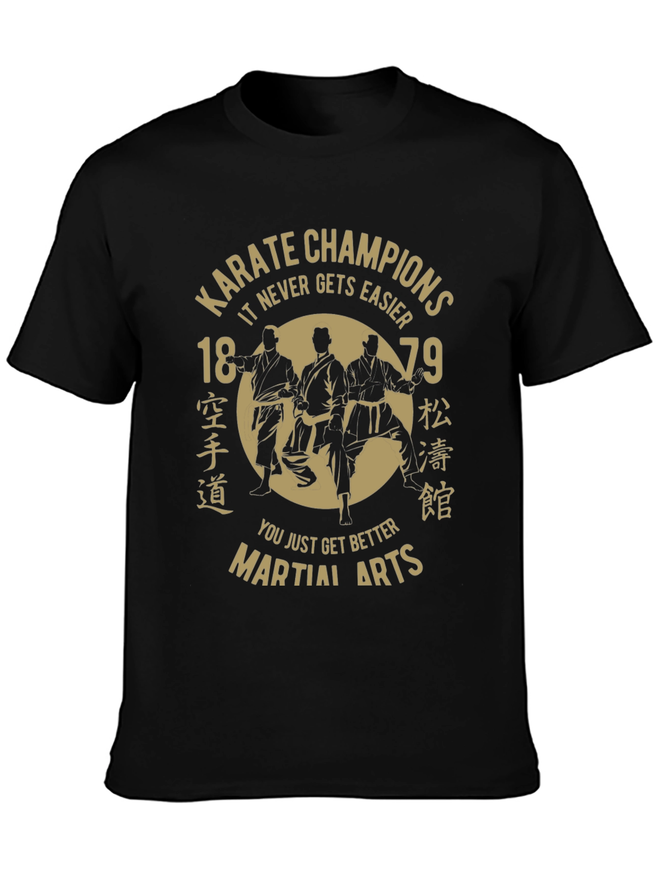 Karate Champions Martial Arts T-Shirt - Black Cotton Tee